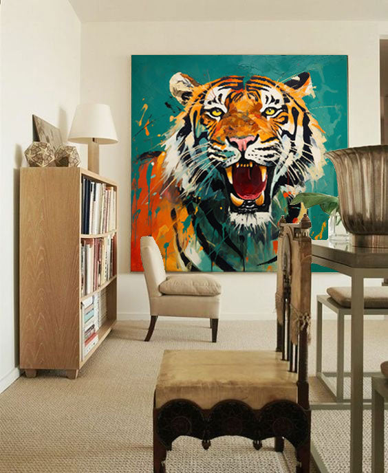 Roaring Tiger in Vibrant Expression