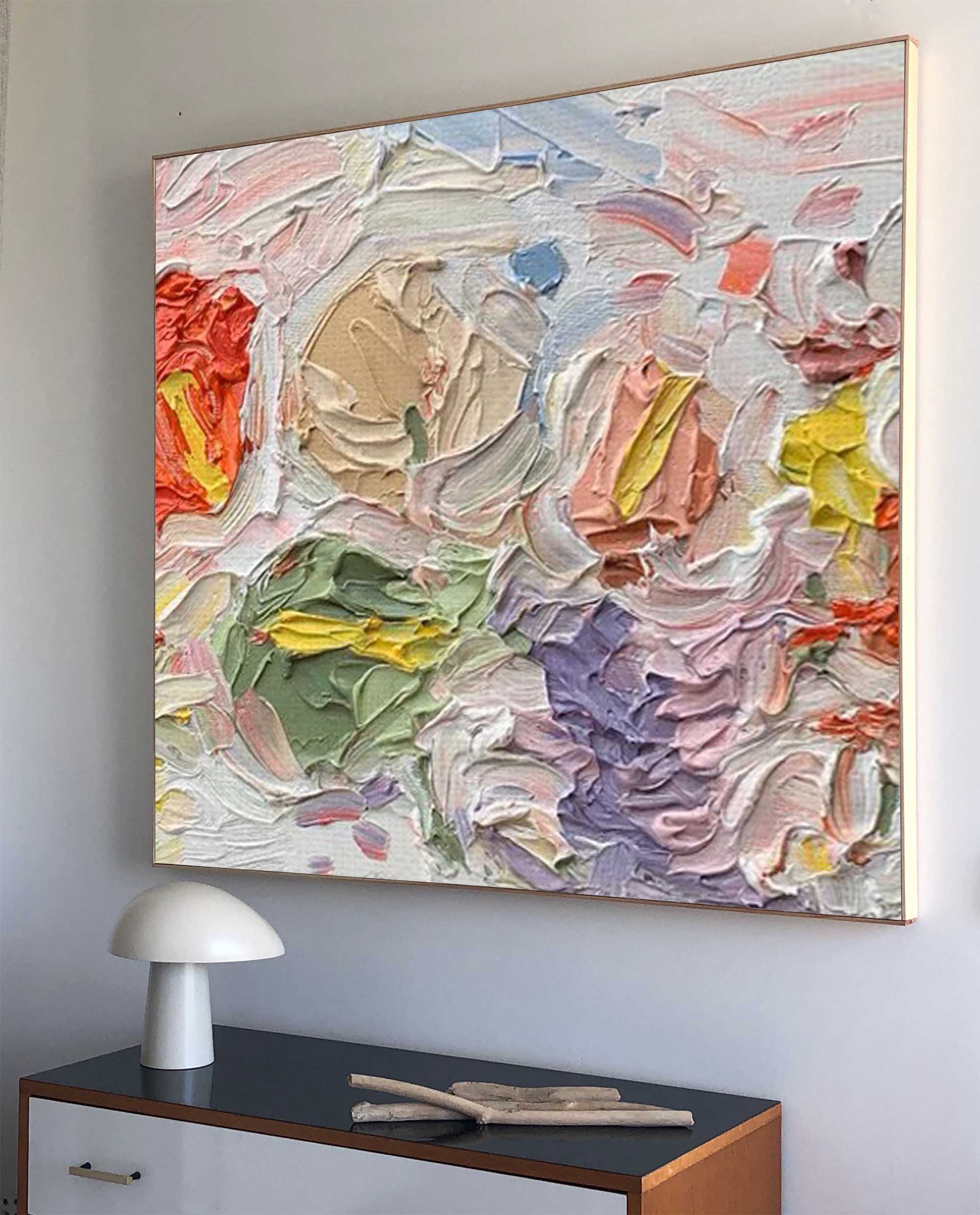 Vibrant Floral Abstract Oil Art