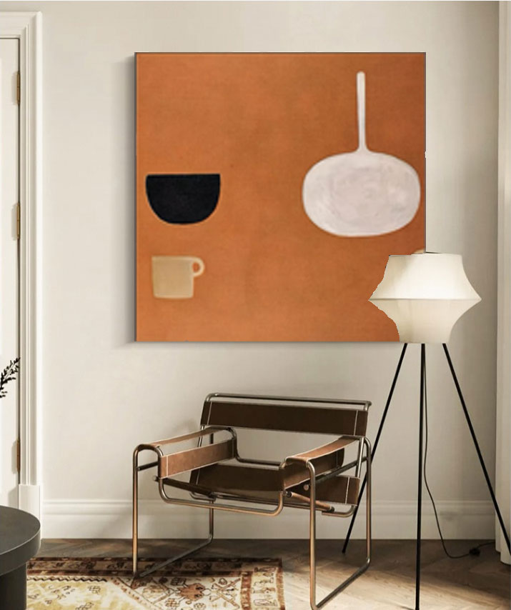 Minimalist Geometric Still Life Oil Painting
