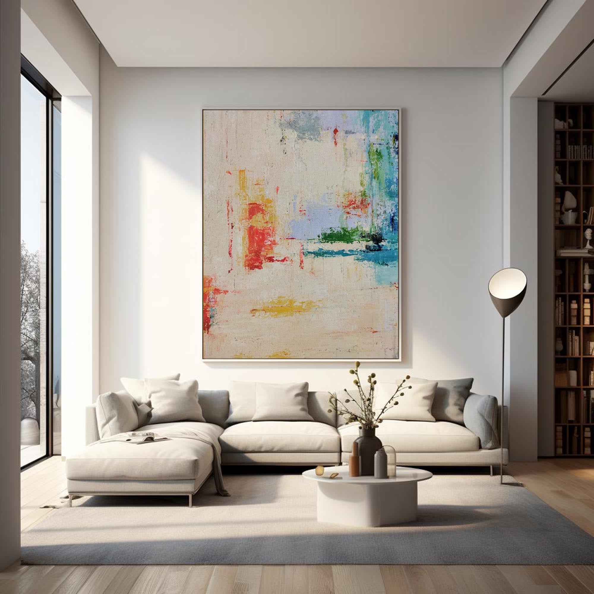 Soft Colorful Abstract Canvas Art