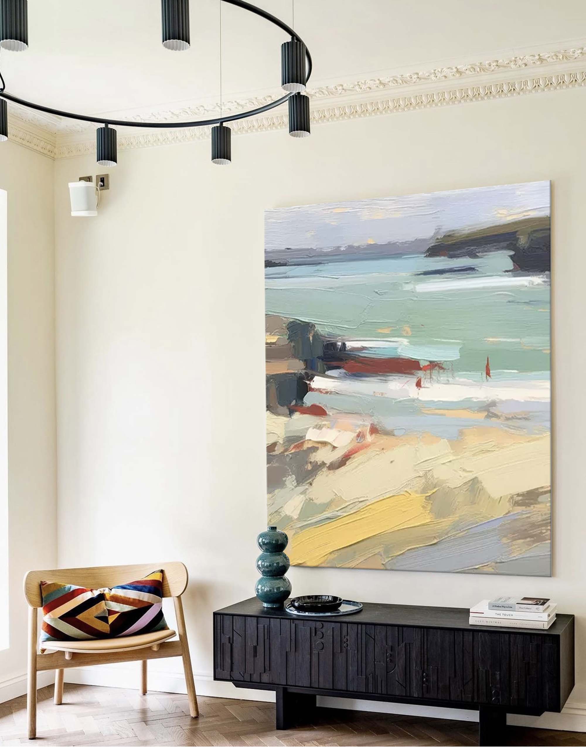 Impressionist Coastal Landscape – Vibrant Seaside Painting