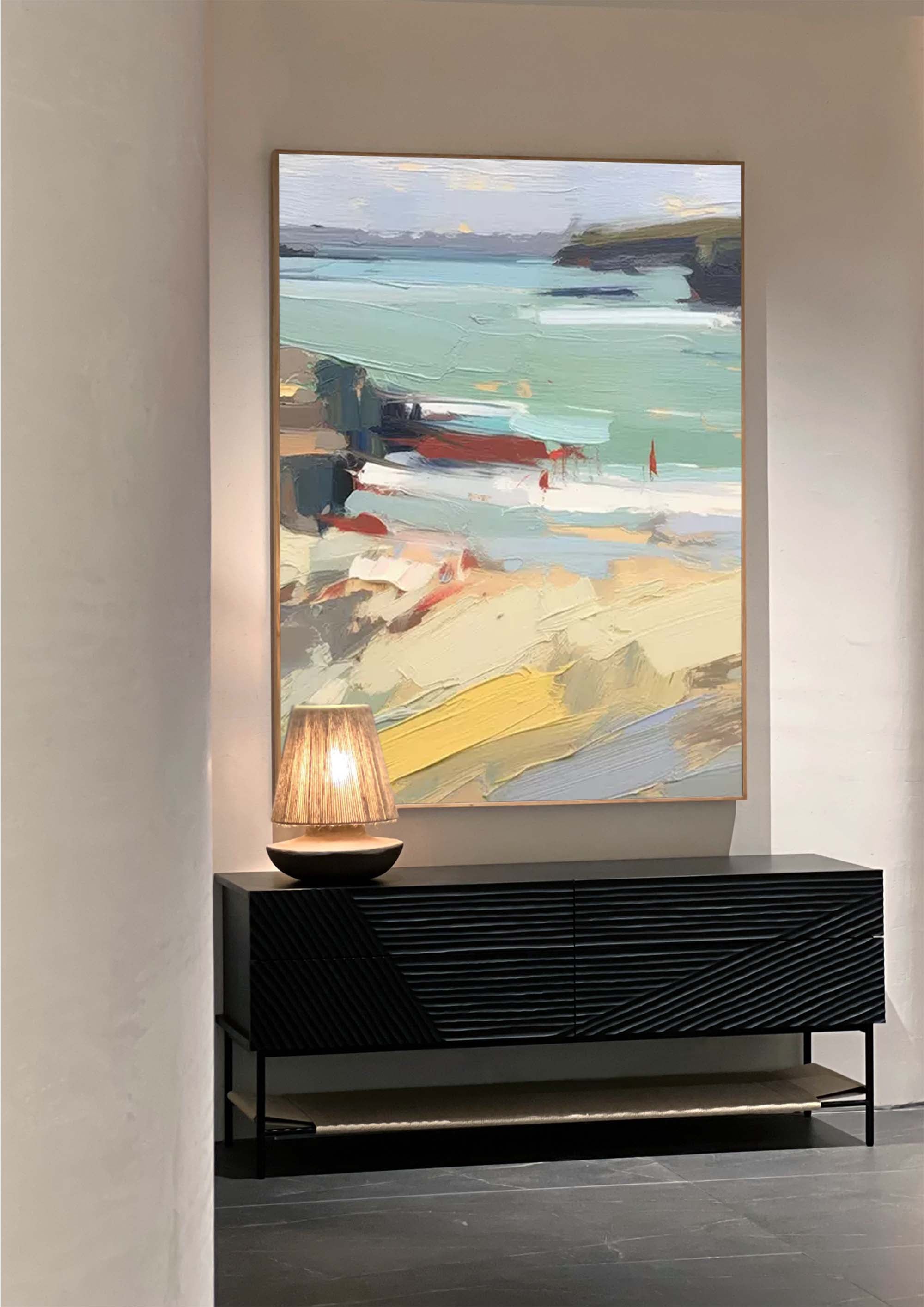 Impressionist Coastal Landscape – Vibrant Seaside Painting