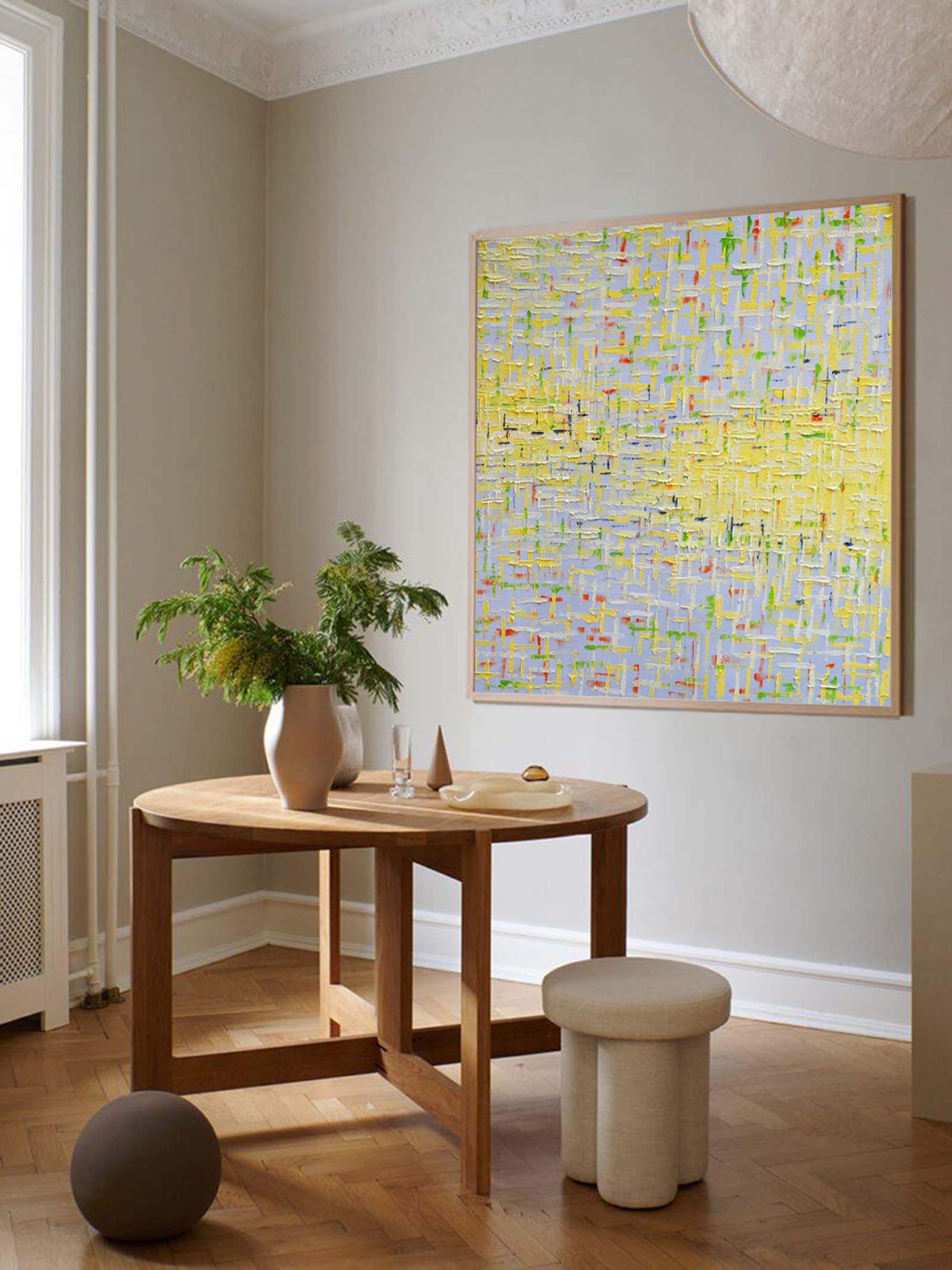 Textured Abstract Pastel Canvas Art