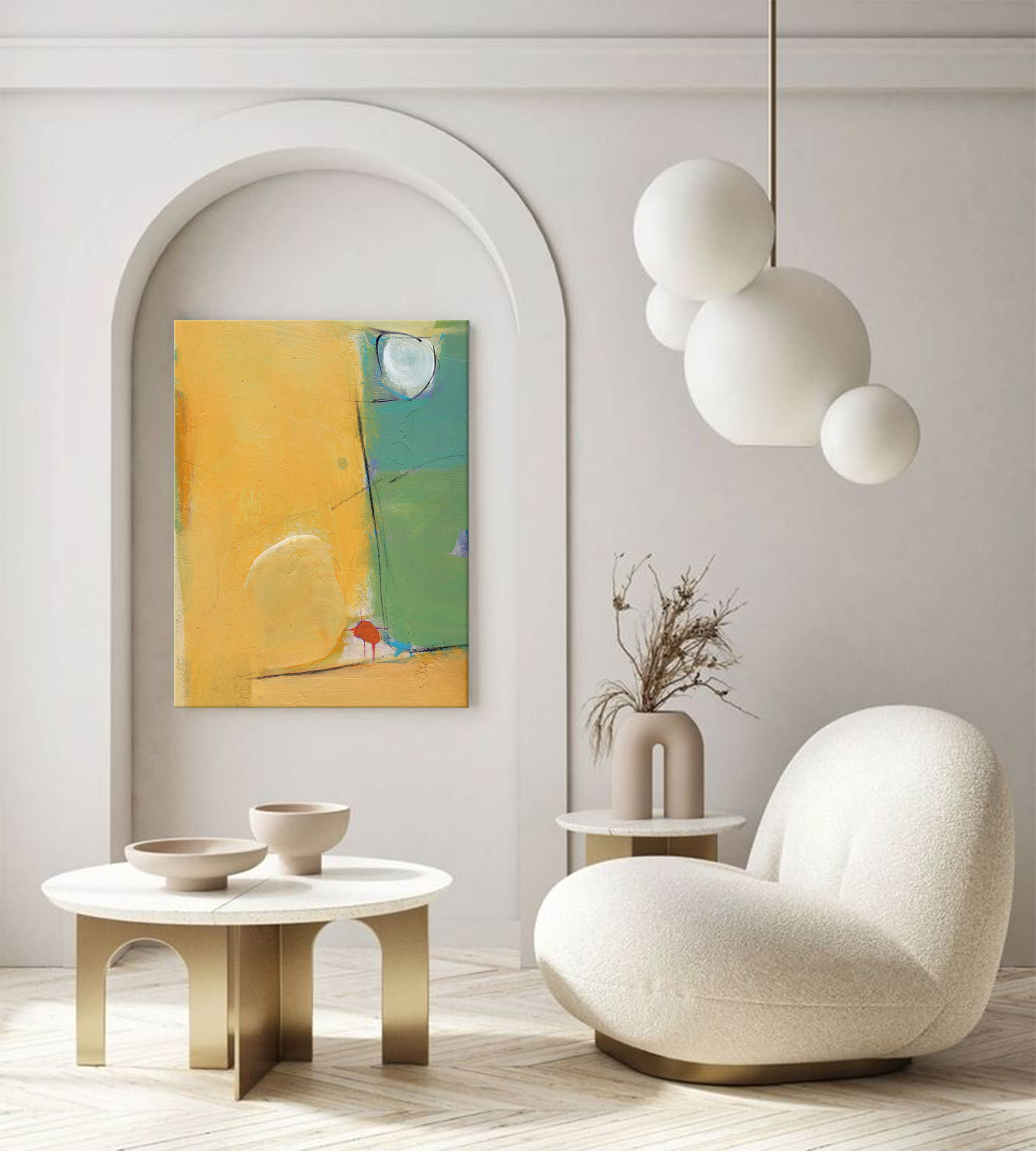 Minimalist Abstract Pastel Canvas Art