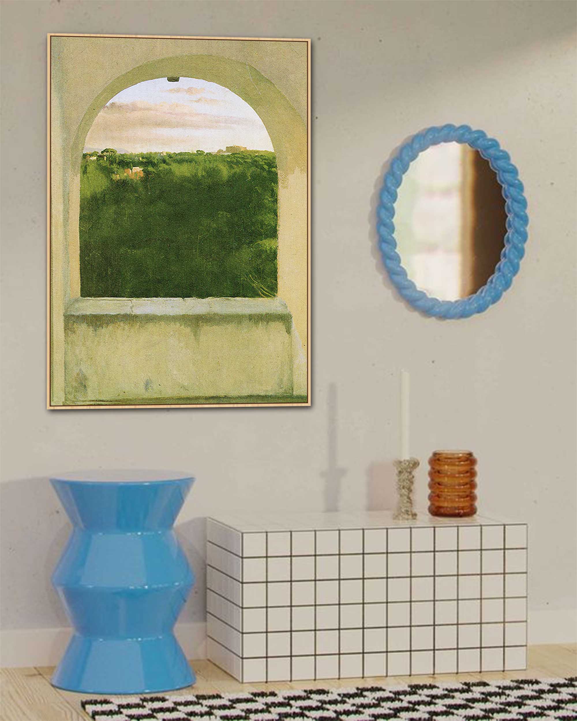 Framed Serenity: View Through the Arch