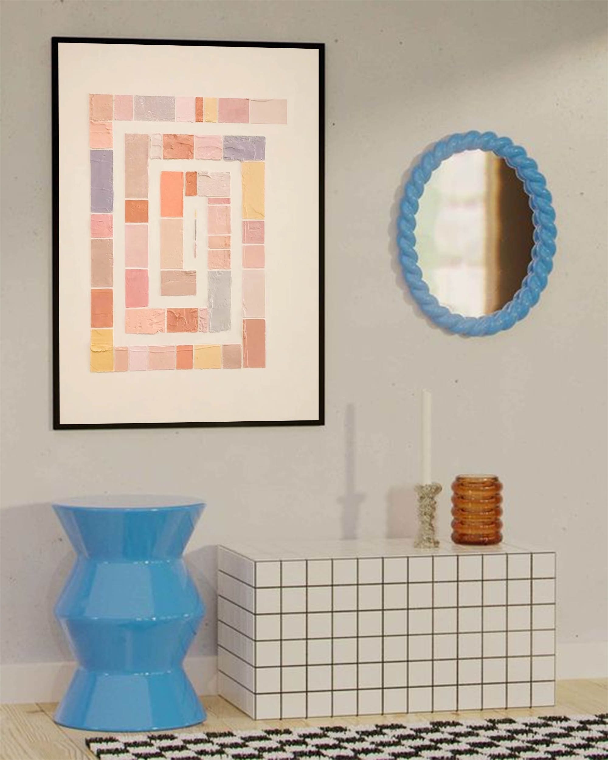 Soft Spiral: Pastel Geometric Harmony