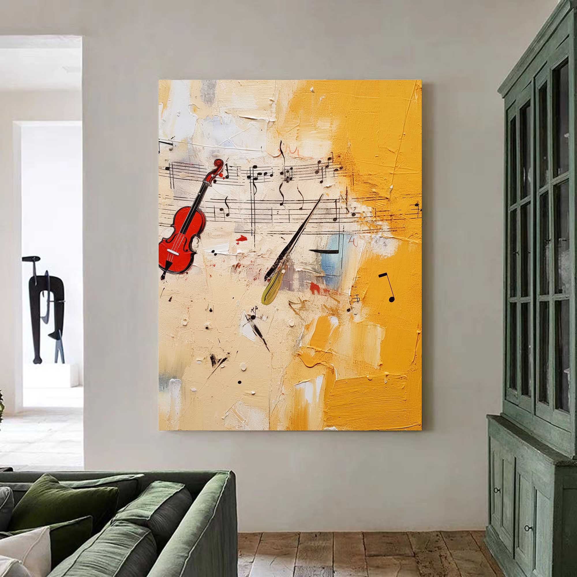 Violin & Melody Abstract Canvas