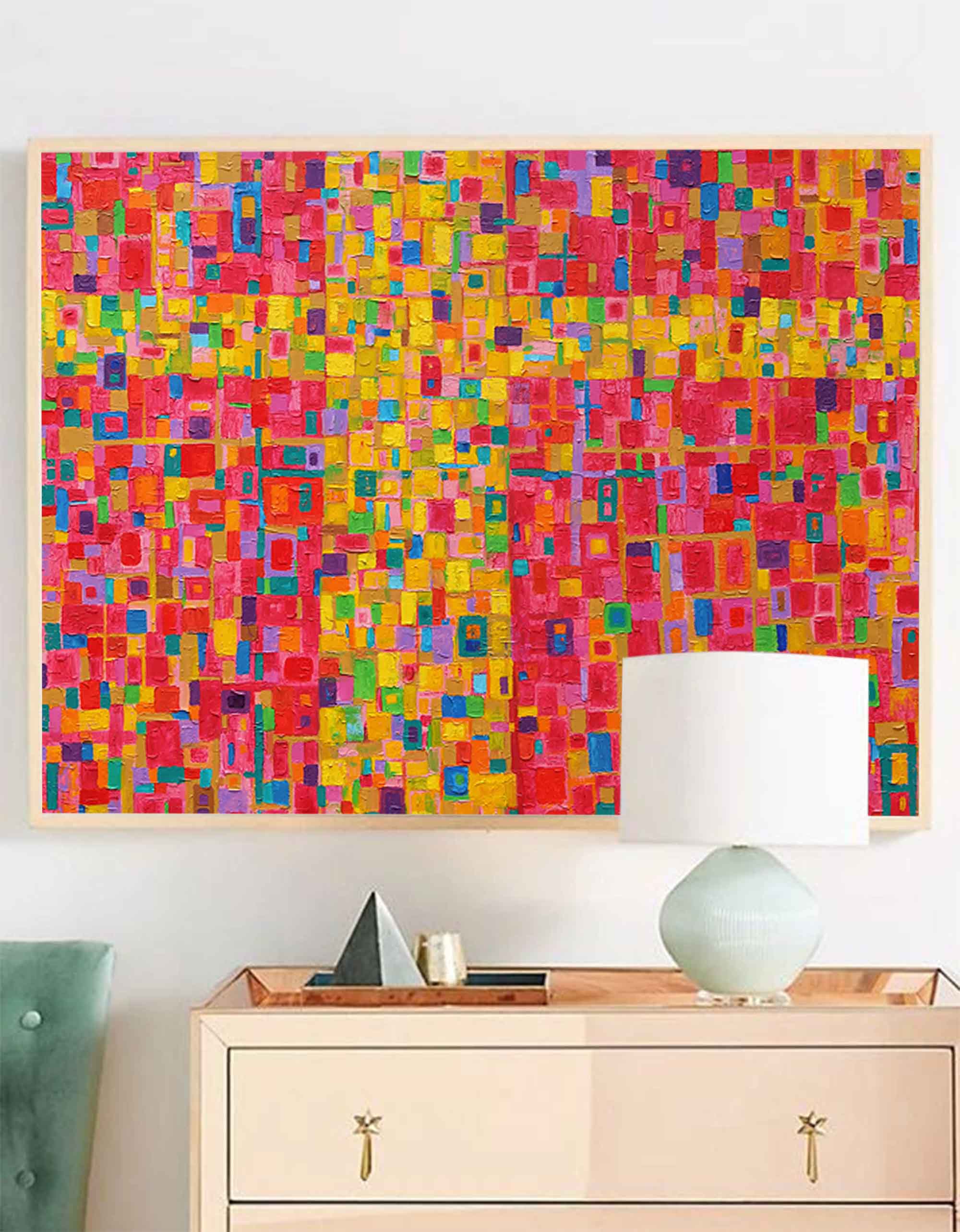 Radiant Mosaic Colorful Abstract Art