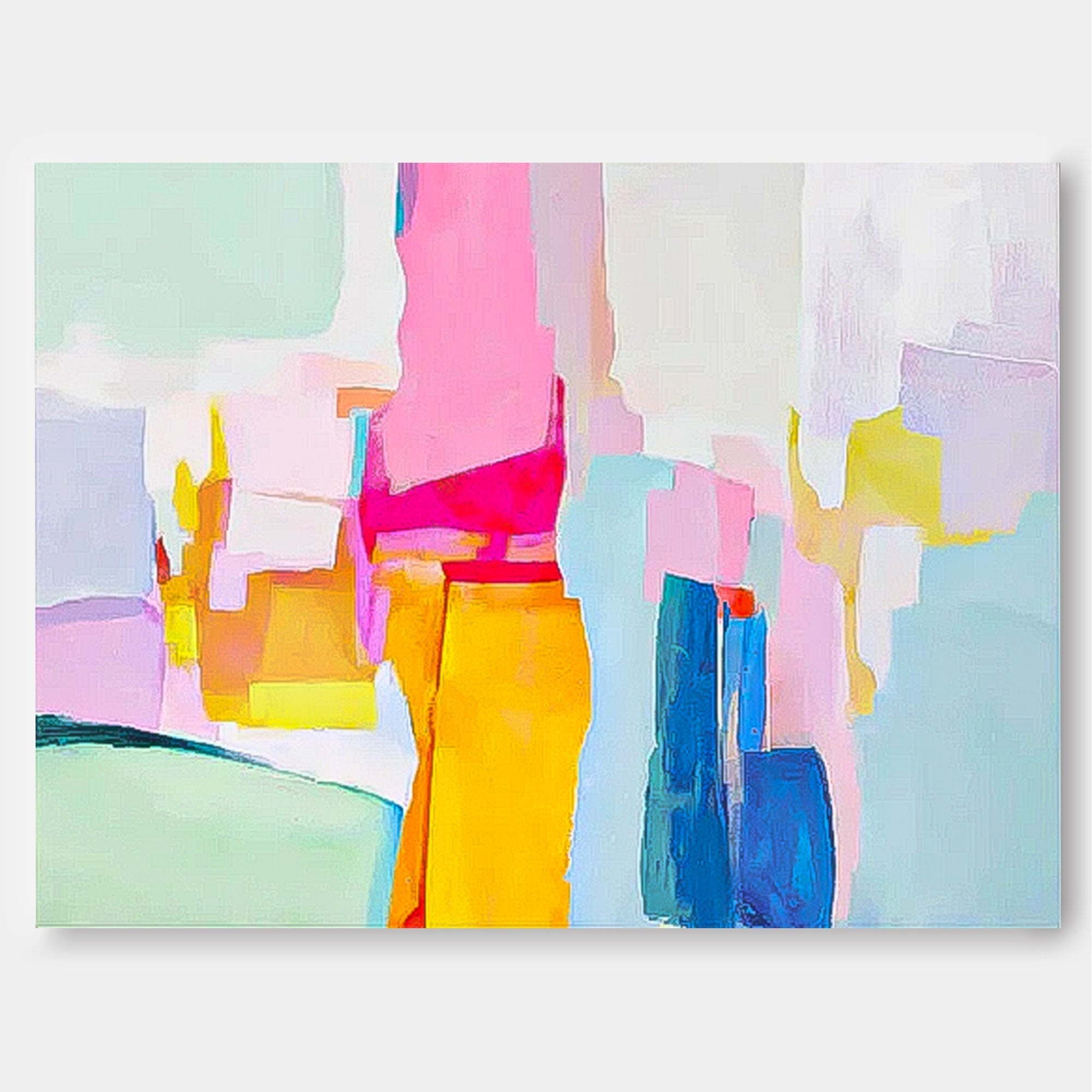 Vibrant Abstract Geometry Art Canvas