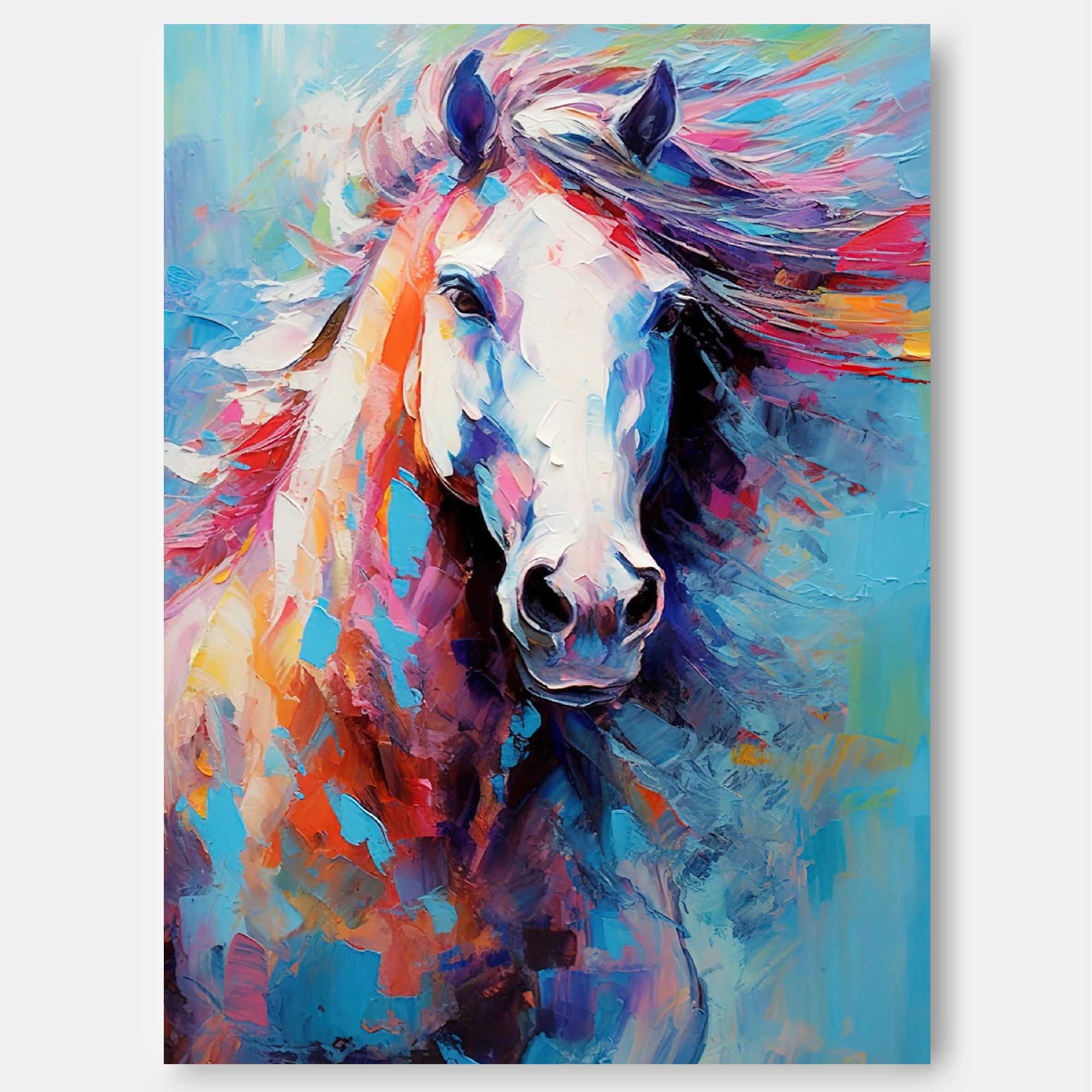 Colorful Horse in Motion