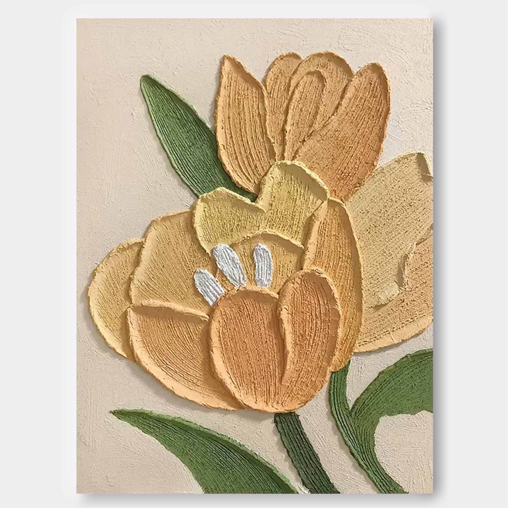Textured Floral Canvas Art