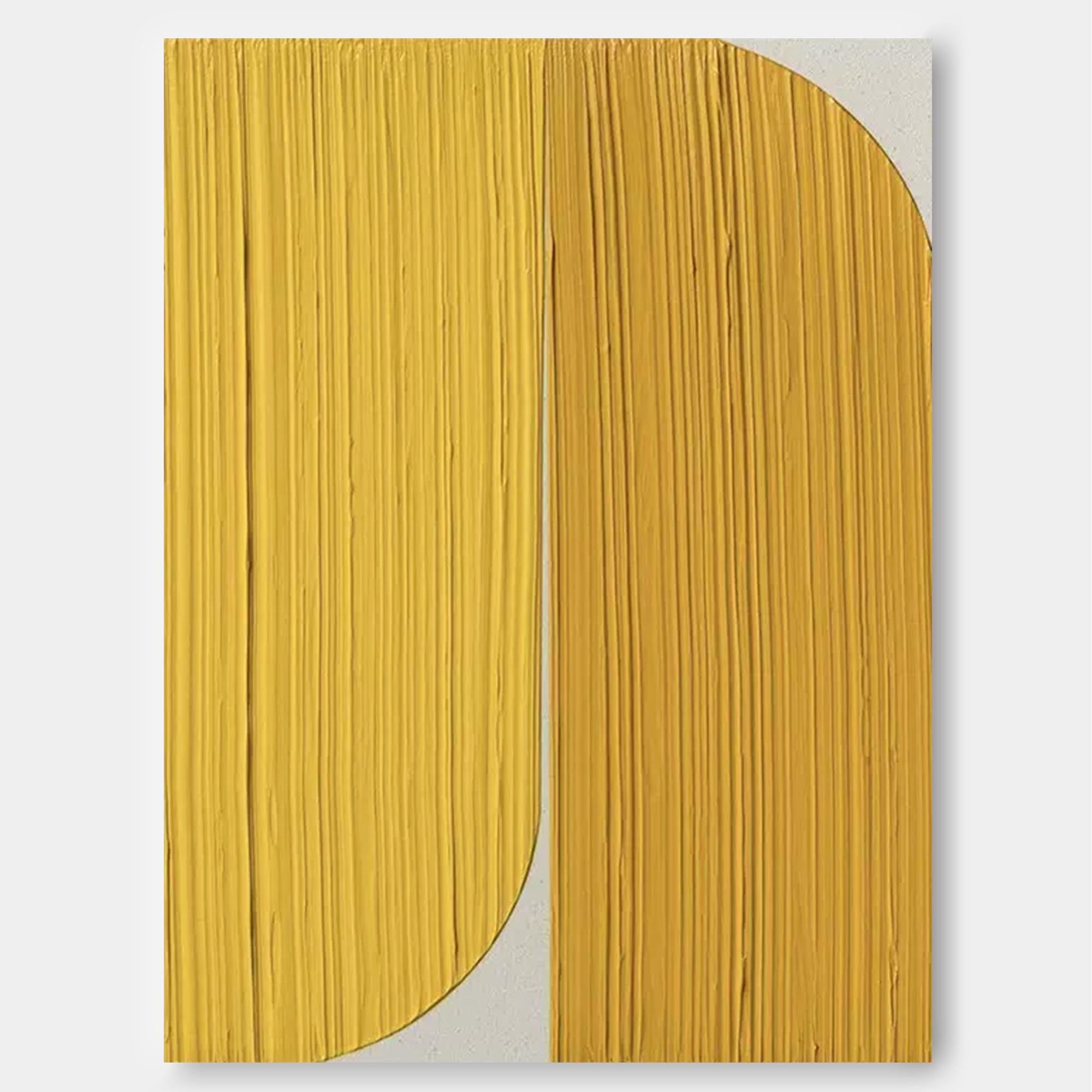 Golden Curved Minimalist Abstract