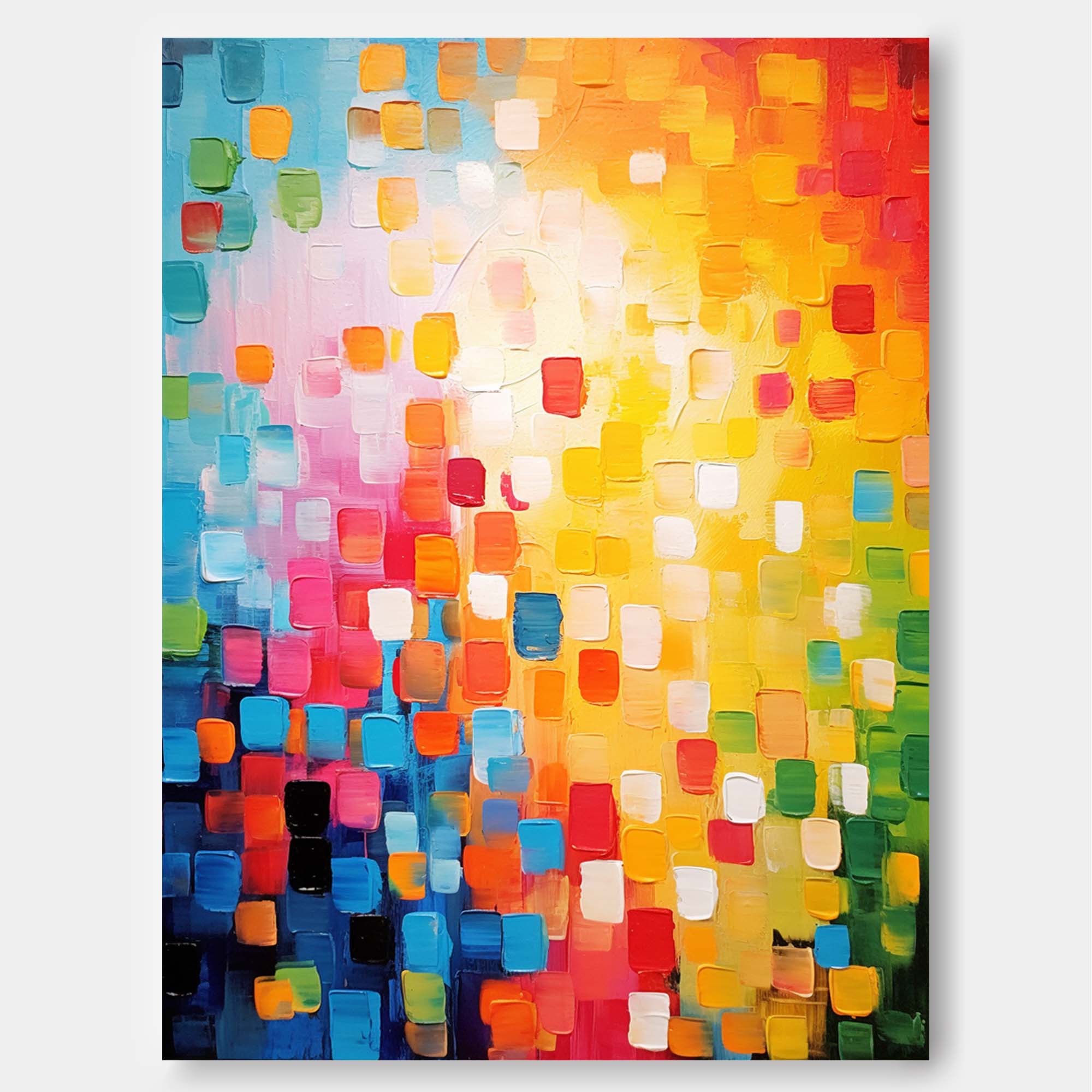 Vivid Mosaic Color Burst Canvas