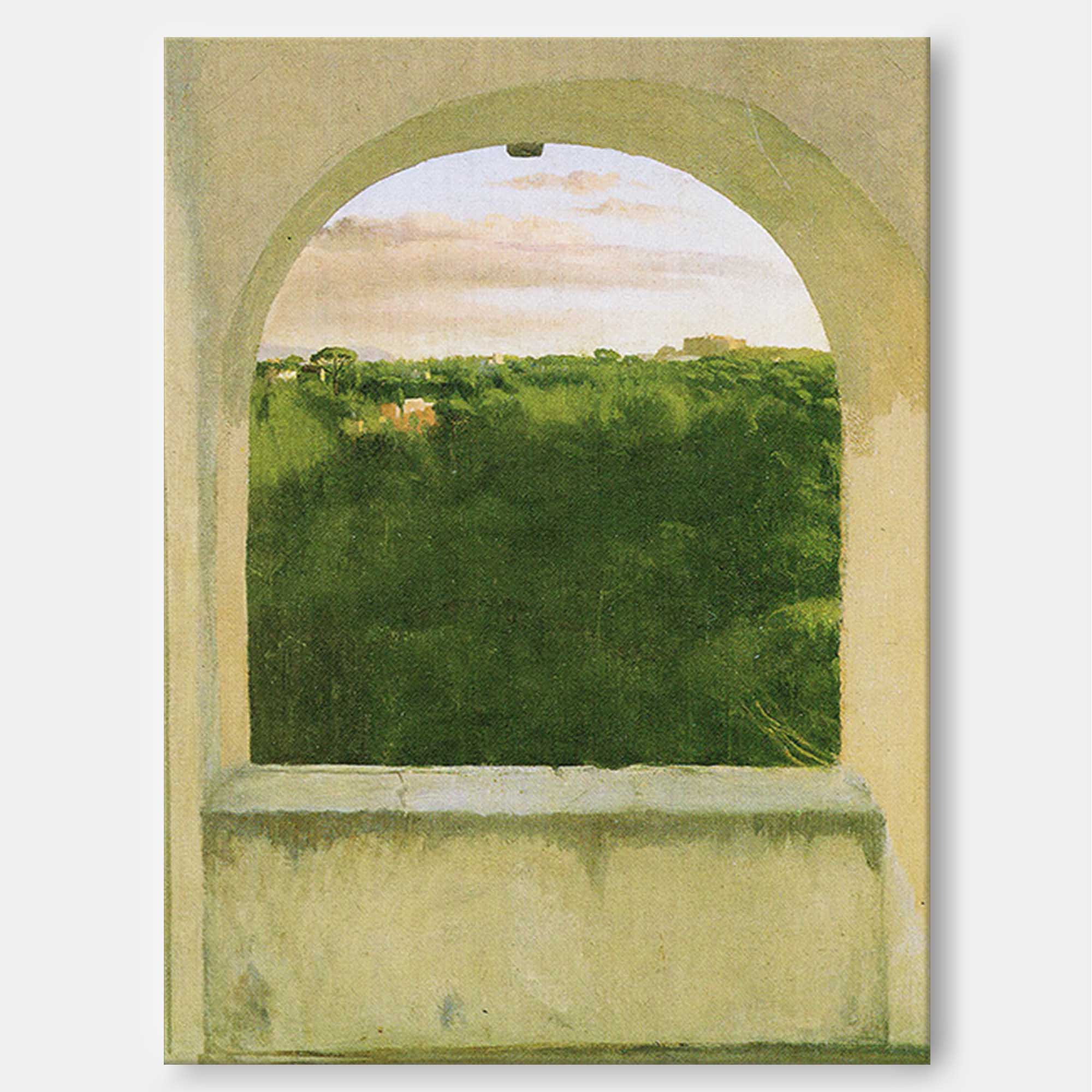 Framed Serenity: View Through the Arch
