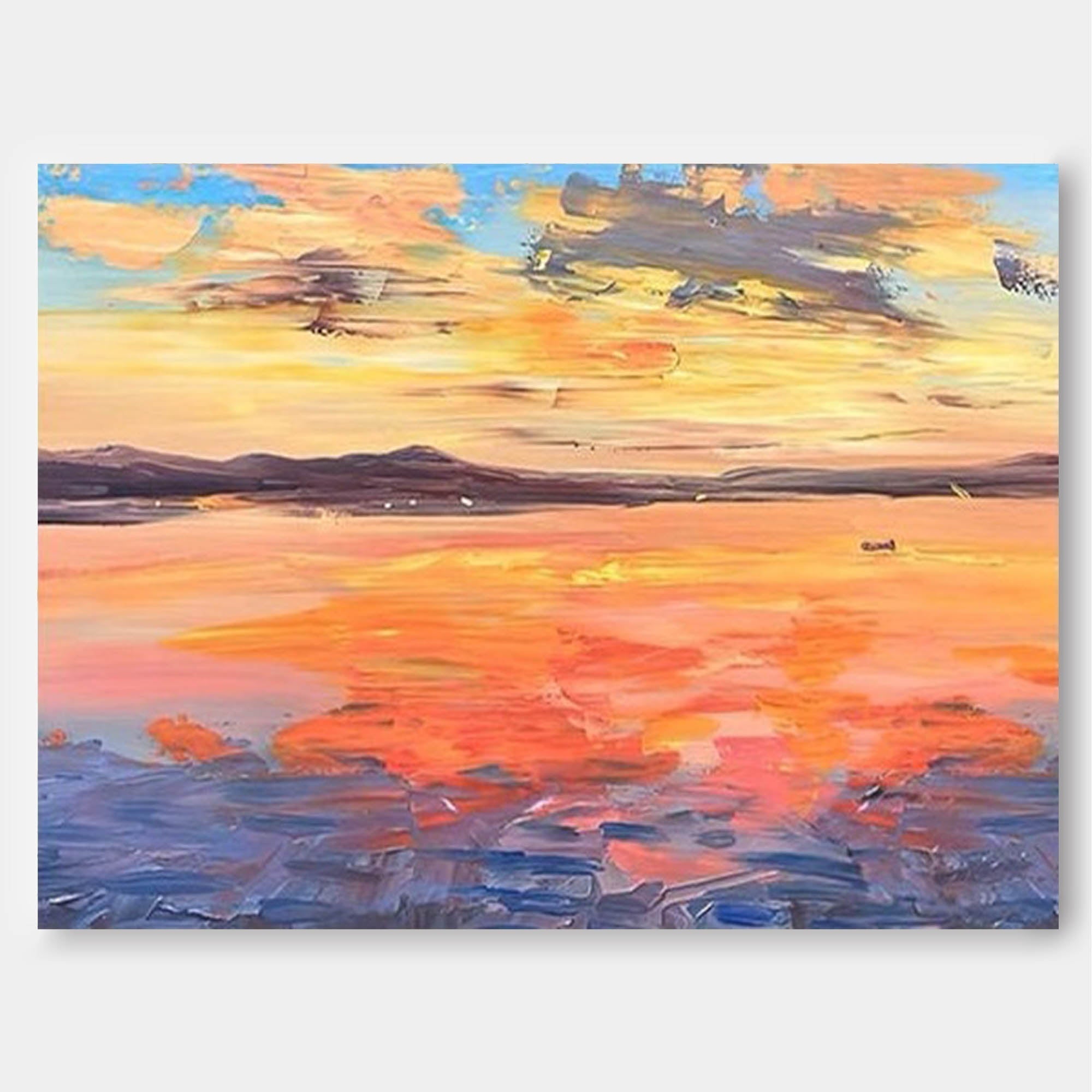 Sunset Glow Abstract Landscape Art