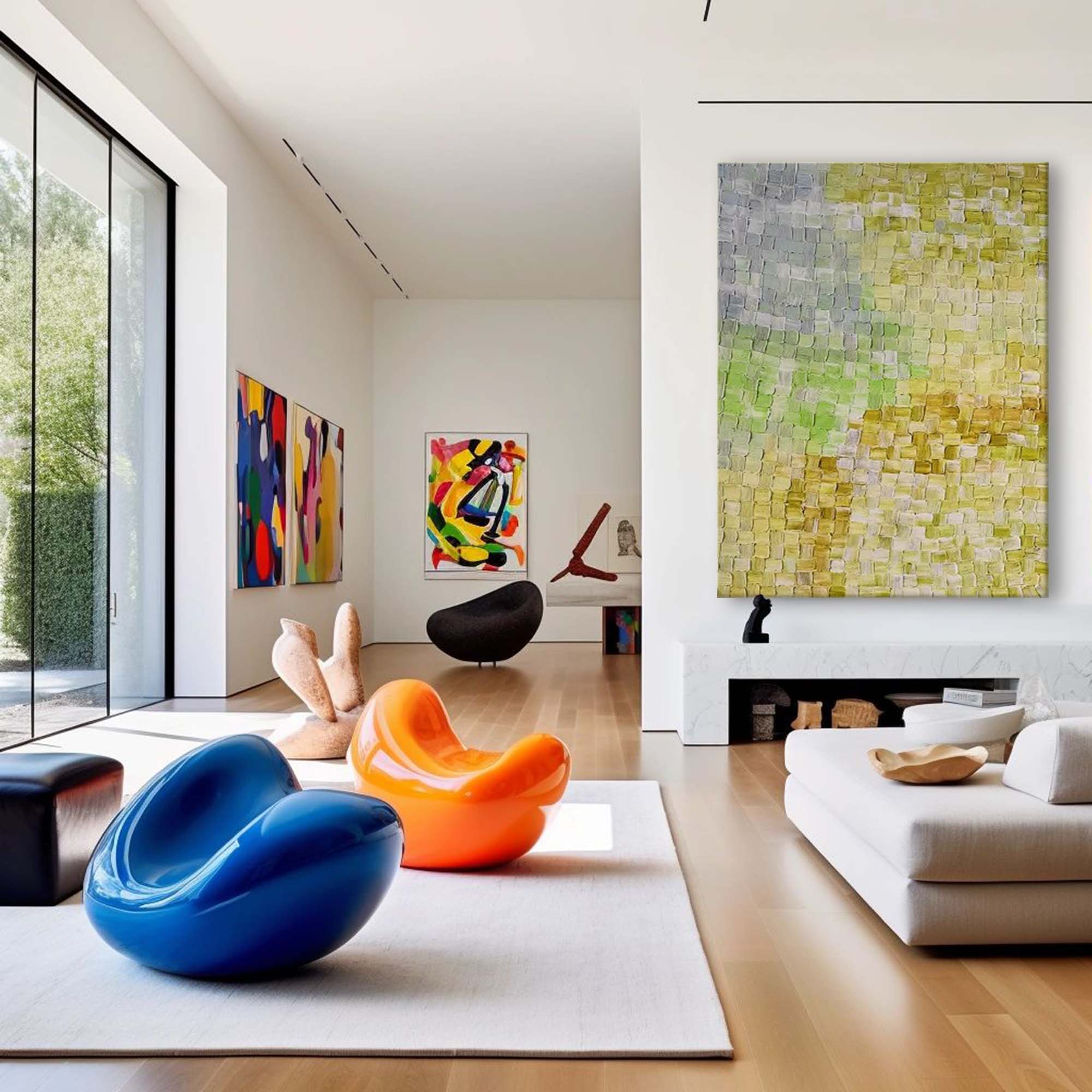 Golden Hour Abstract Textured Art