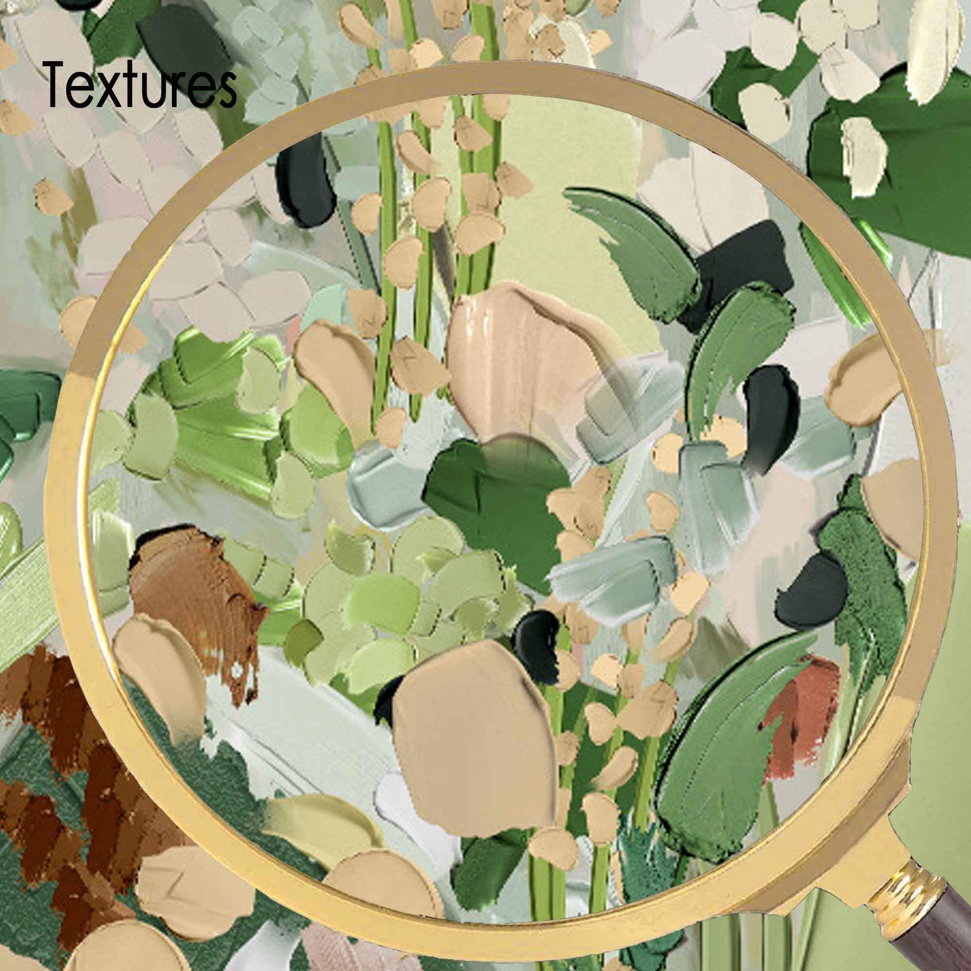 Lush Green Abstract Floral Art