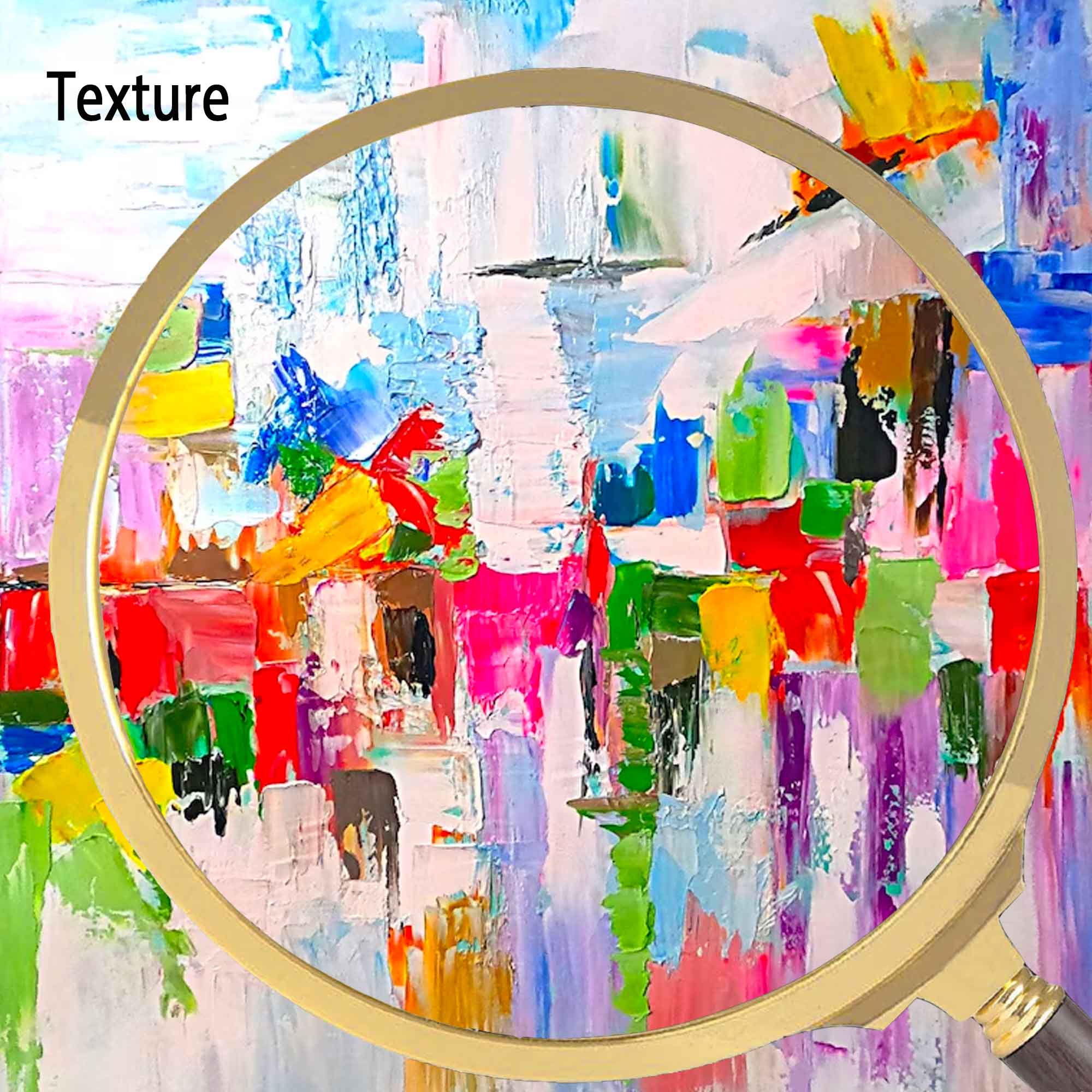 Vibrant Abstract Cityscape Canvas Art