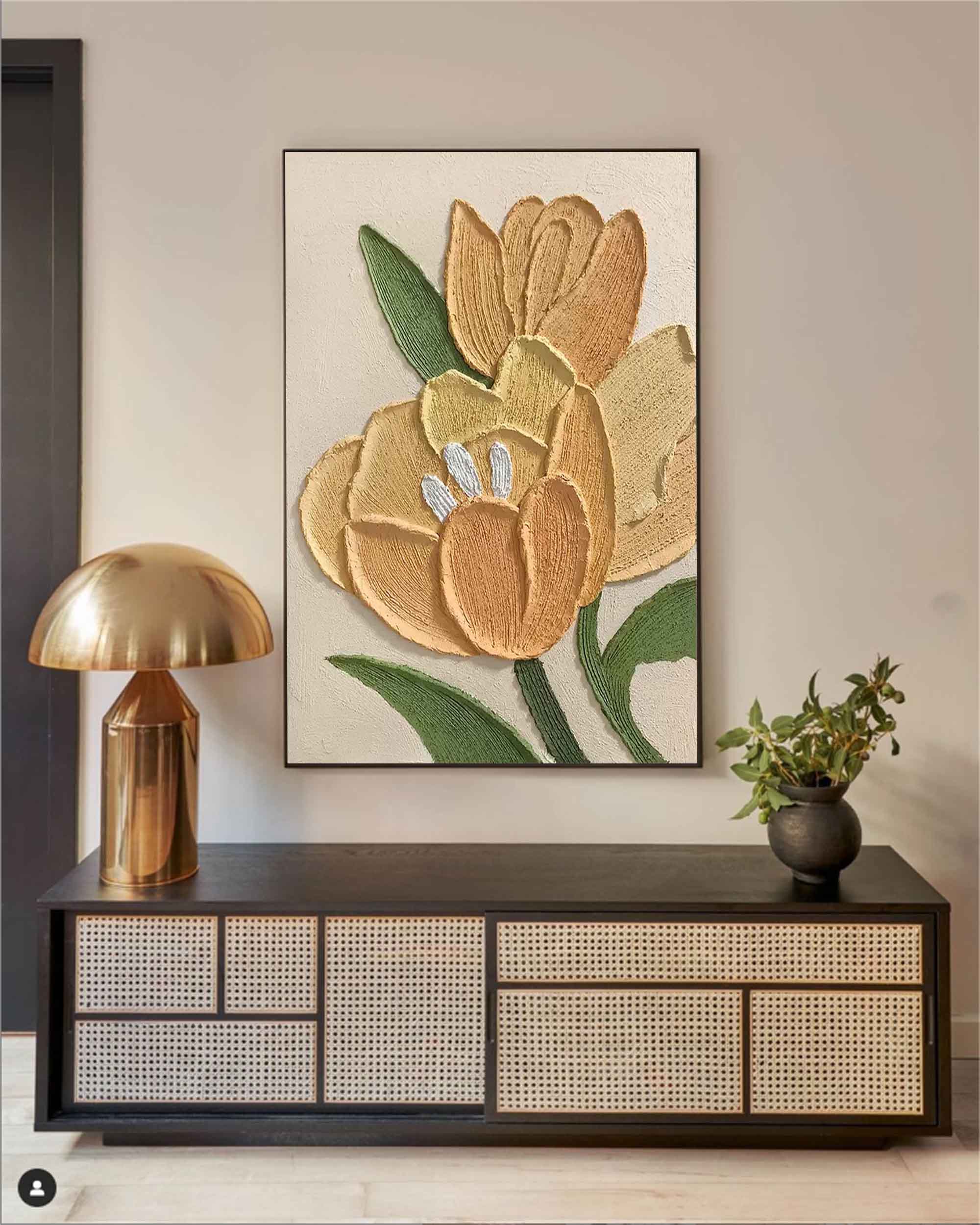 Textured Floral Canvas Art