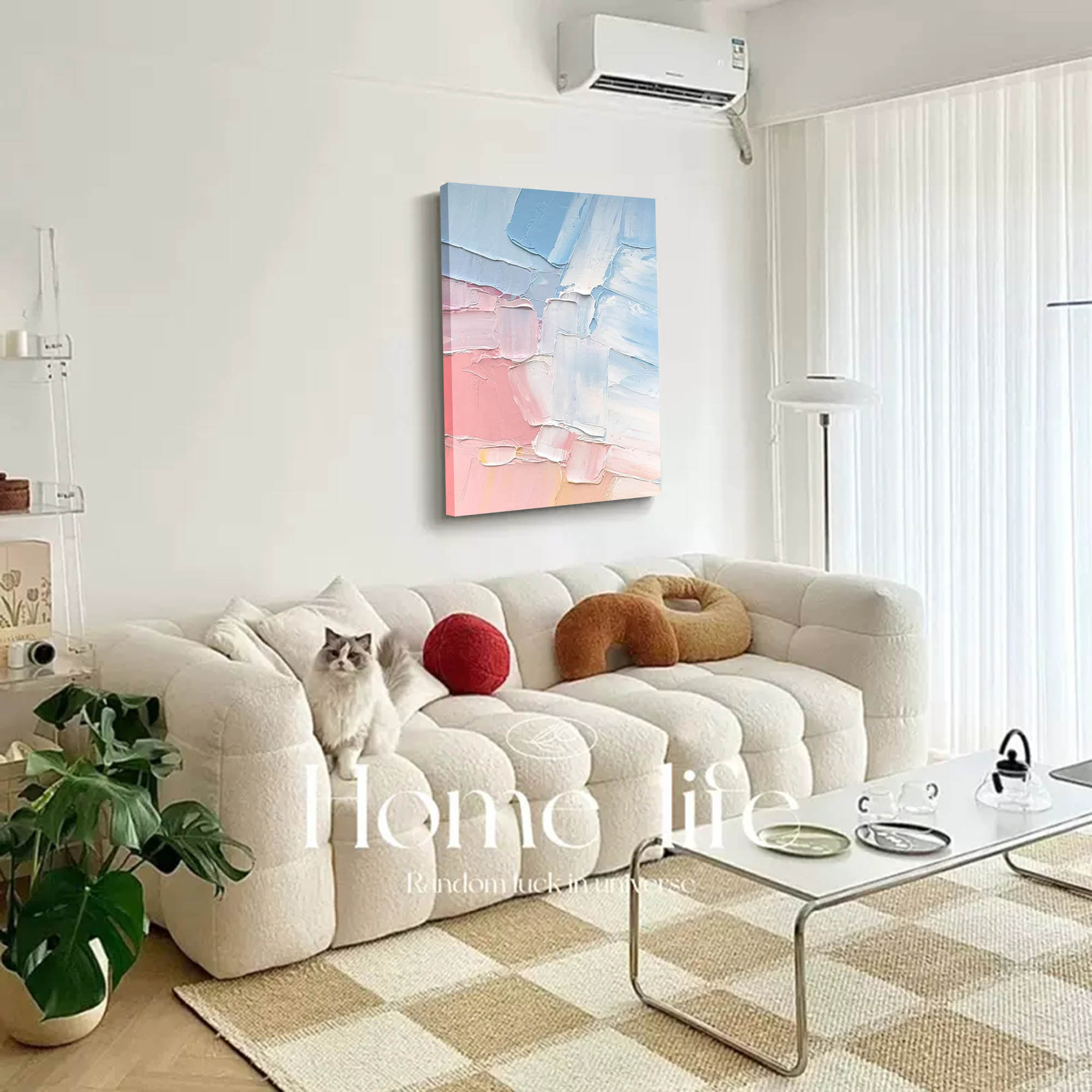 Soft Pastel Palette Knife Abstract Art