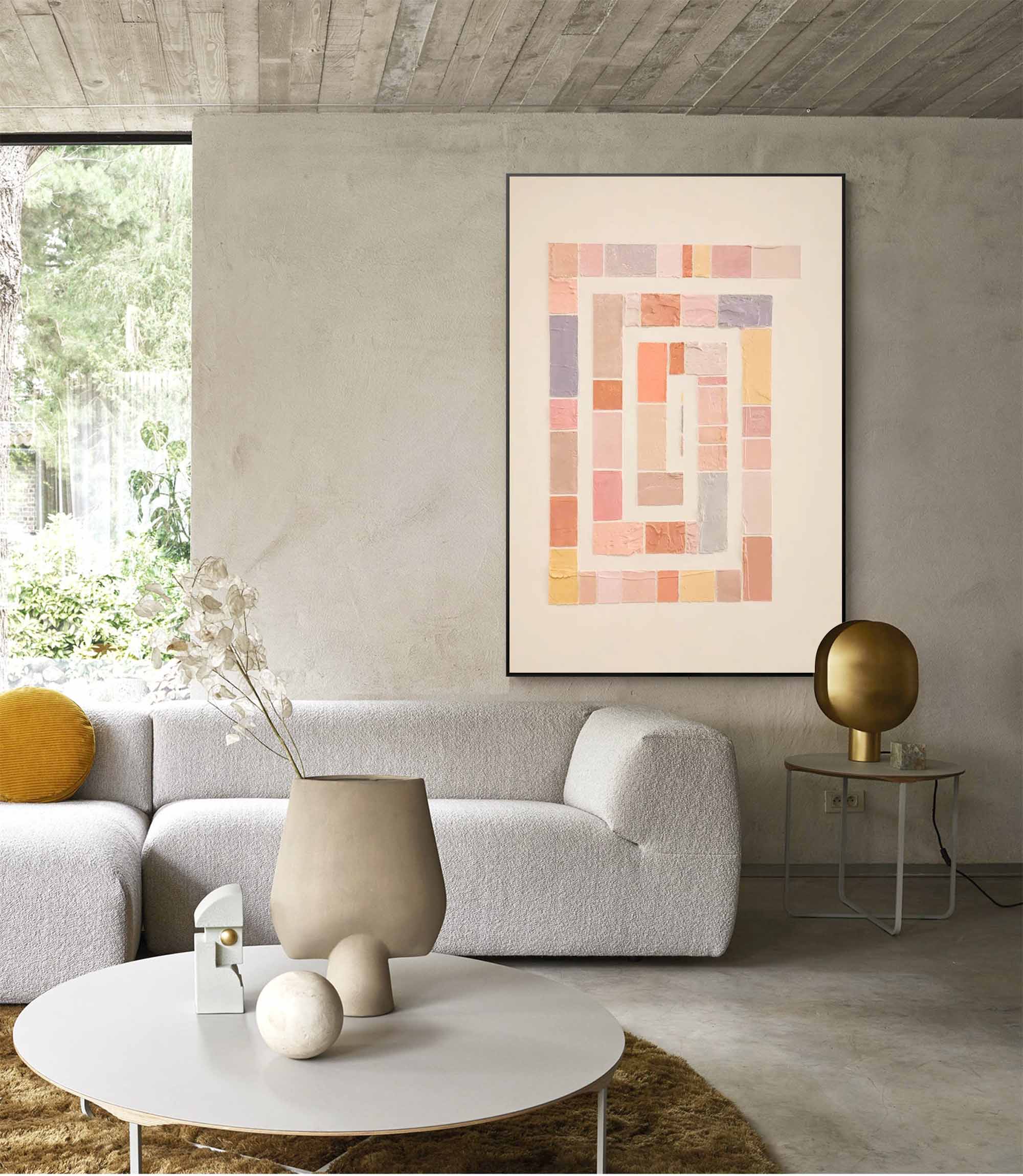 Soft Spiral: Pastel Geometric Harmony