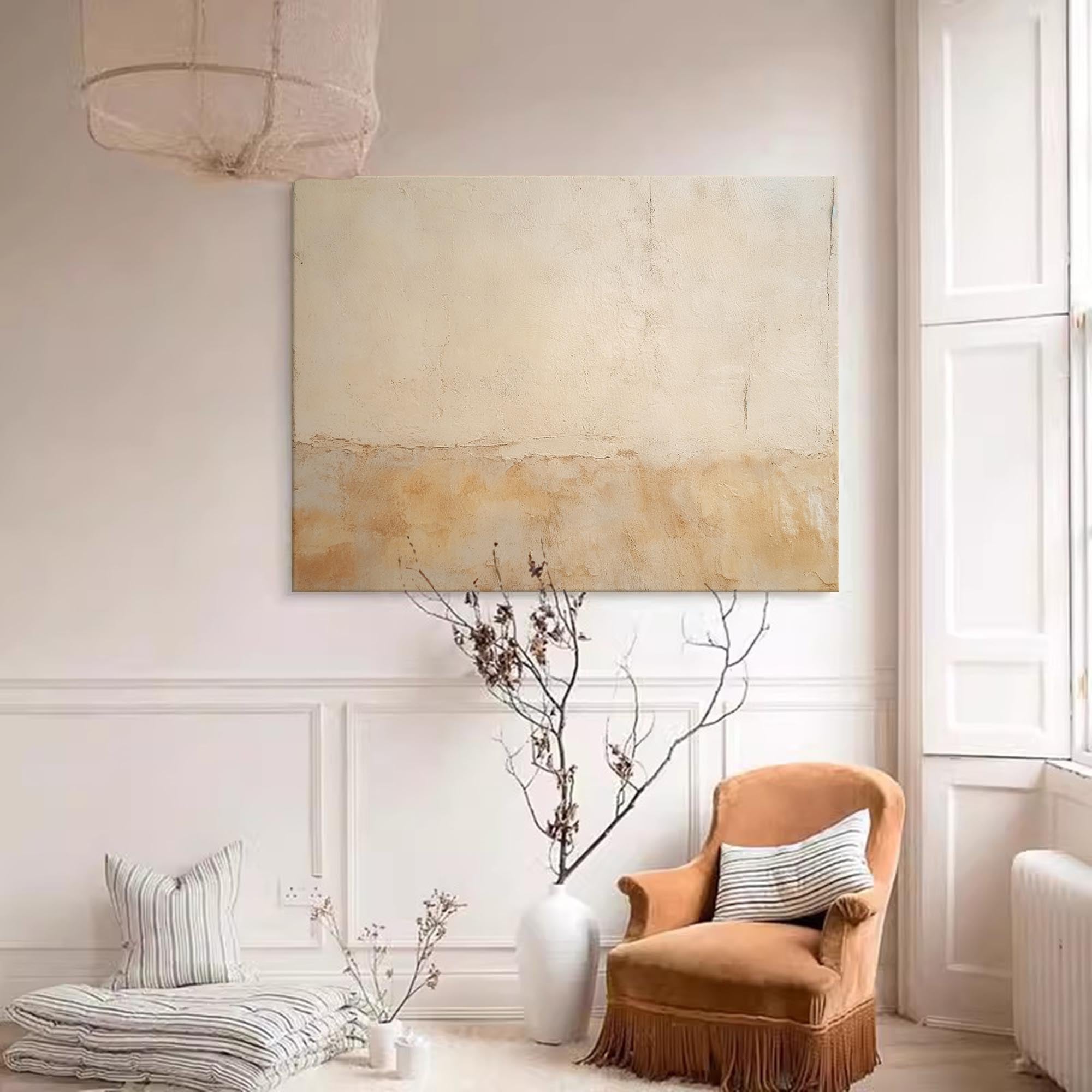 Earthy Textured Minimalist Canvas