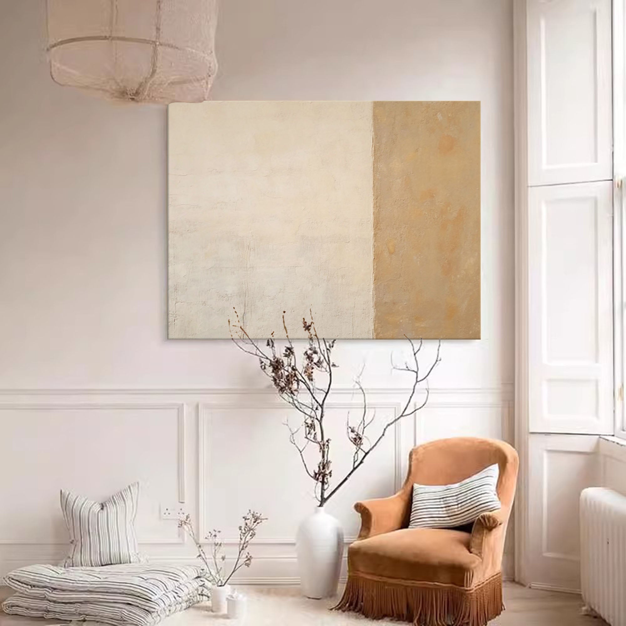 Earthy Minimalist Abstract Canvas
