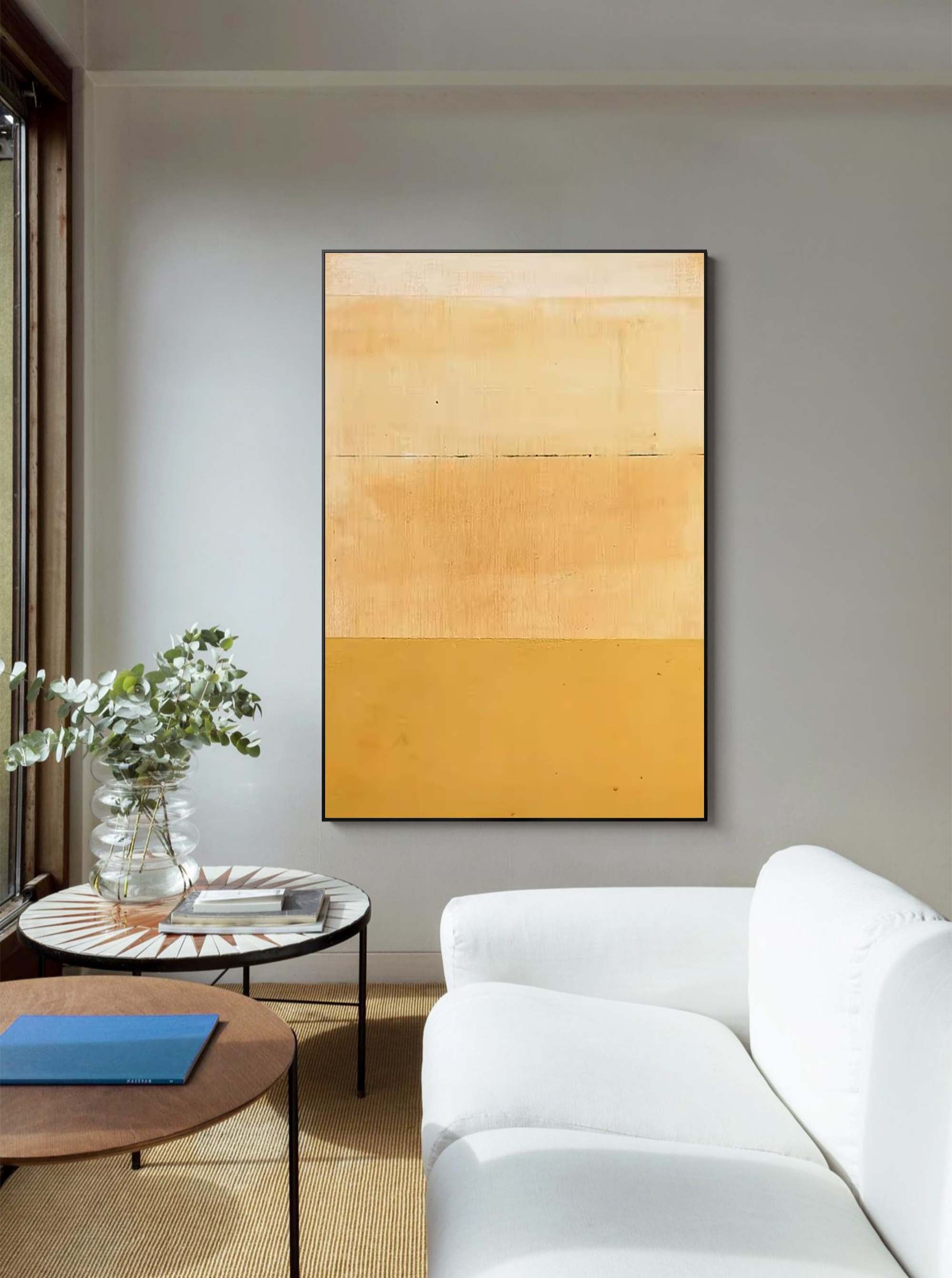 Golden Minimalist Abstract Art