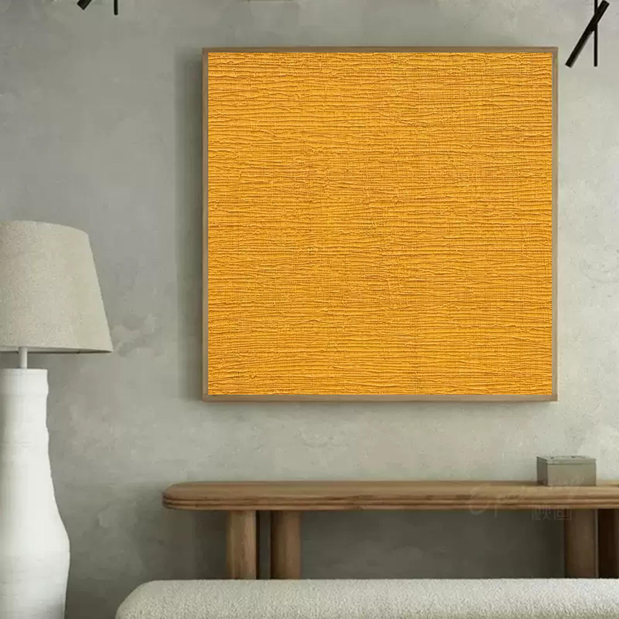 Textured Mustard Yellow Canvas Art