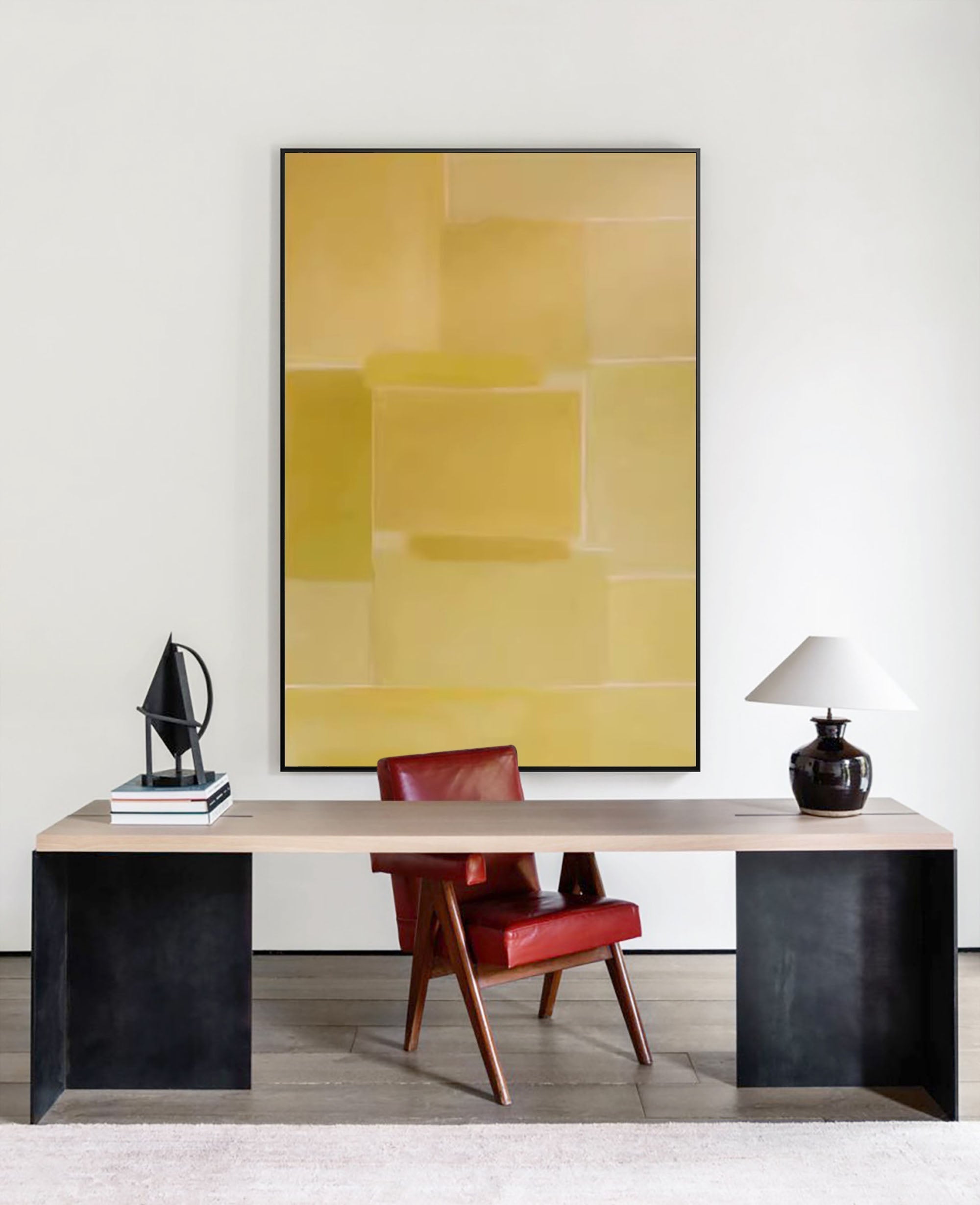 Minimalist Yellow Geometric Art