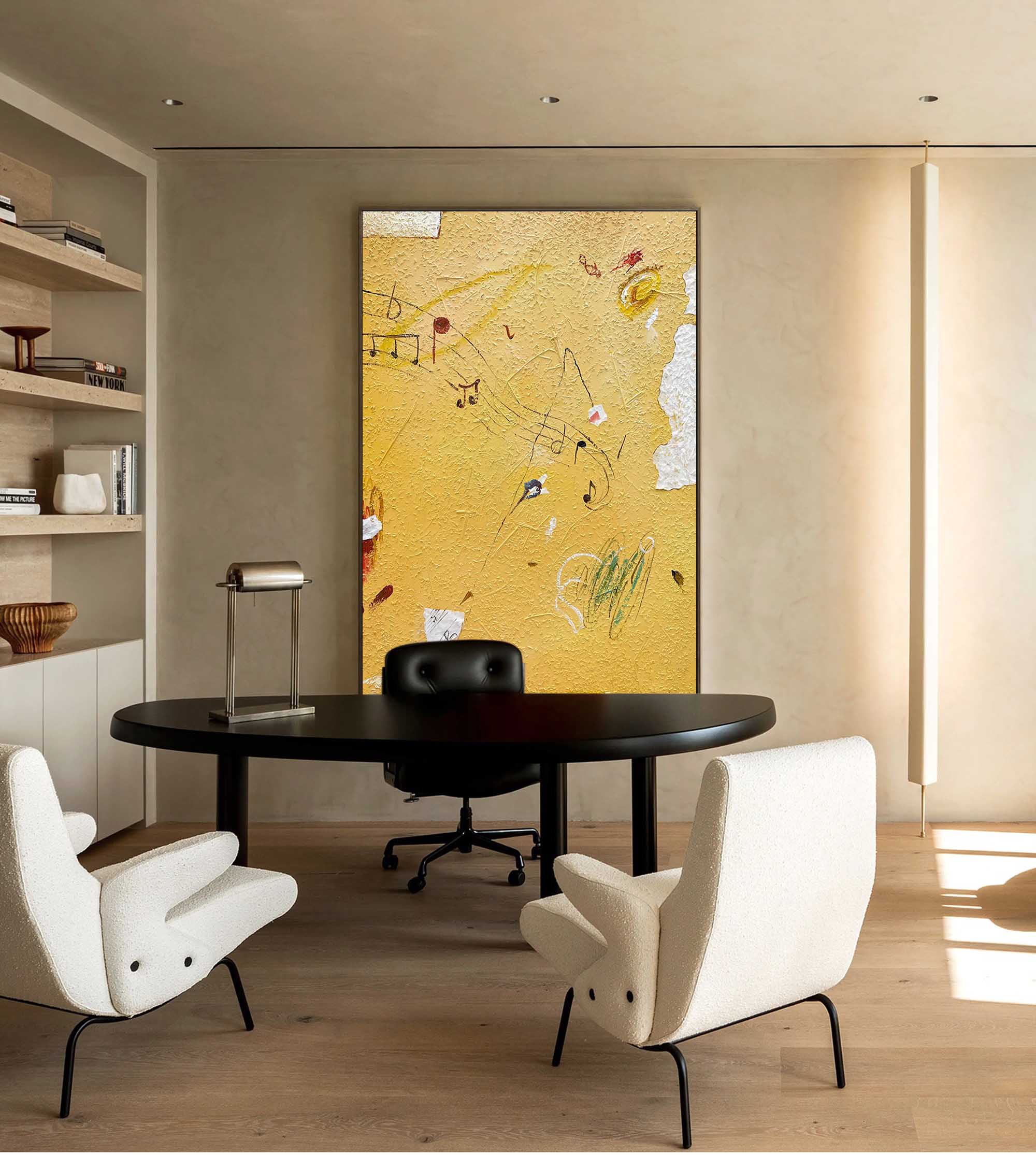 Musical Notes Abstract Textured Canvas Art