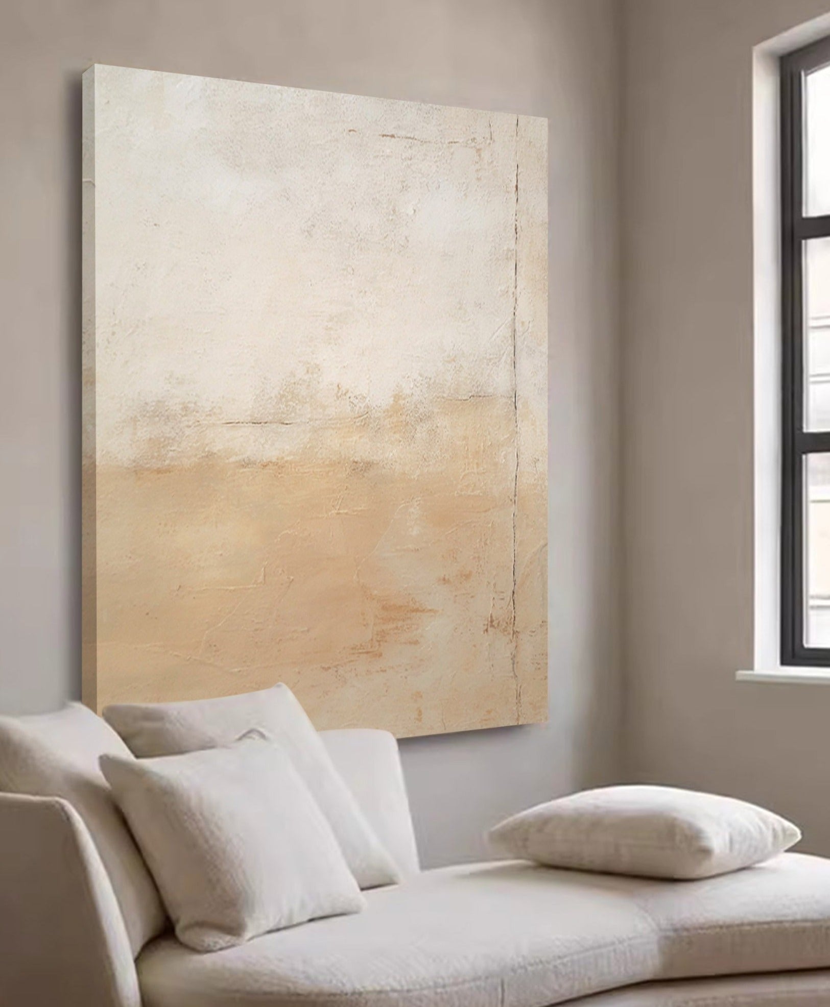 Neutral Textured Minimalist Art