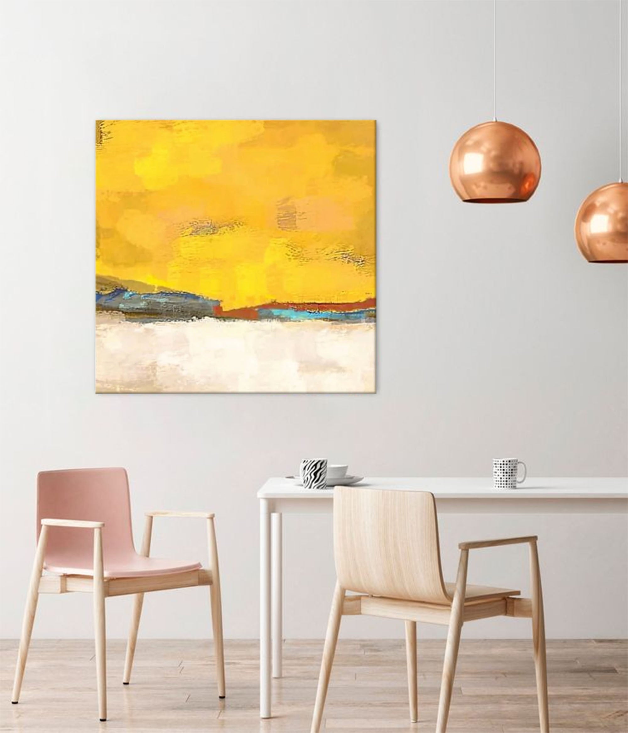 Golden Horizon: Abstract Sunset Serenity