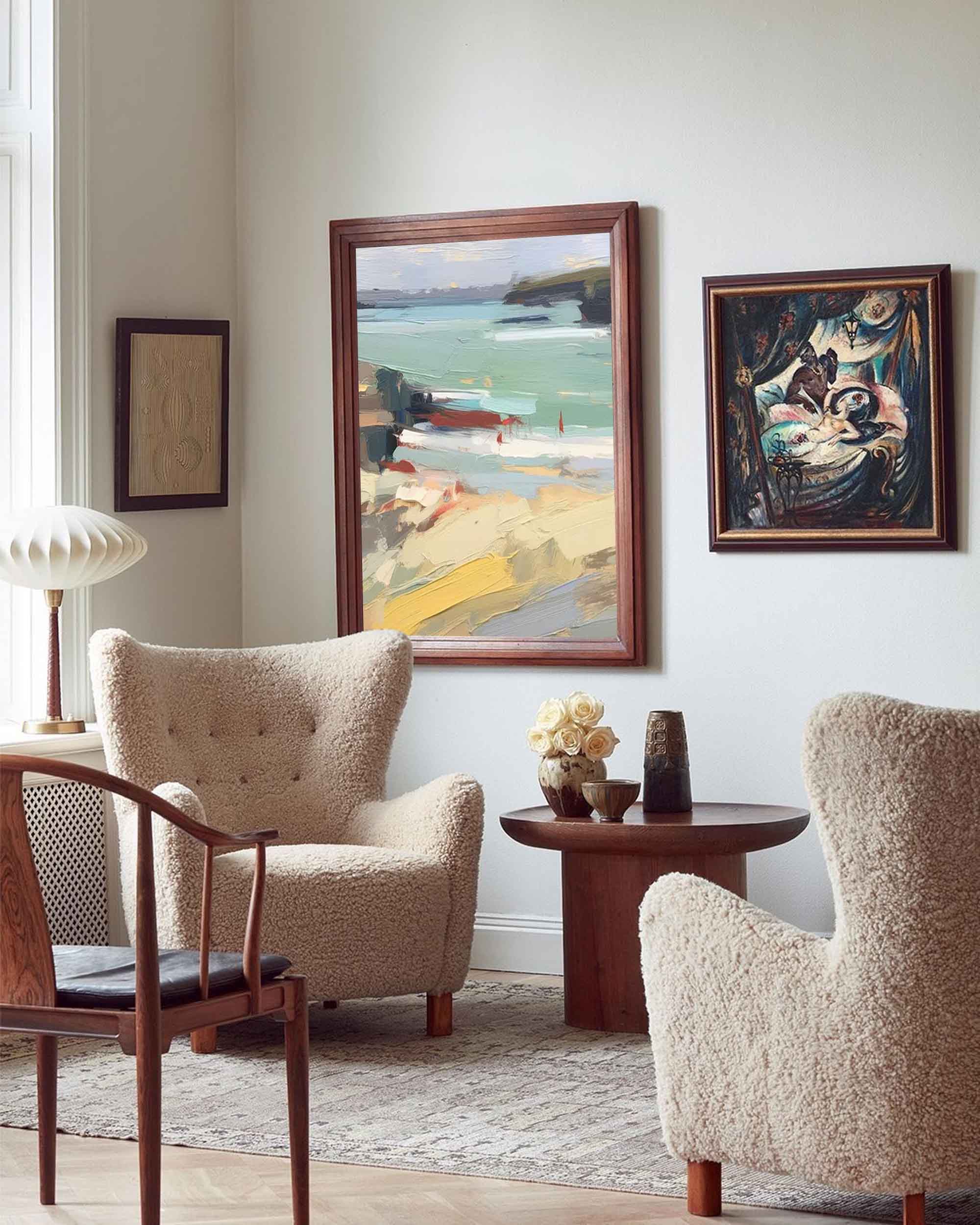 Impressionist Coastal Landscape – Vibrant Seaside Painting