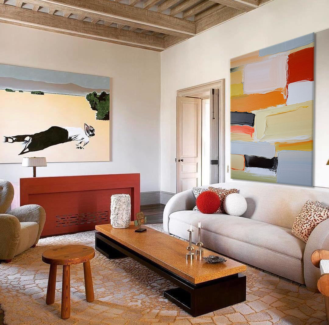 Bold Abstract Block Color Art