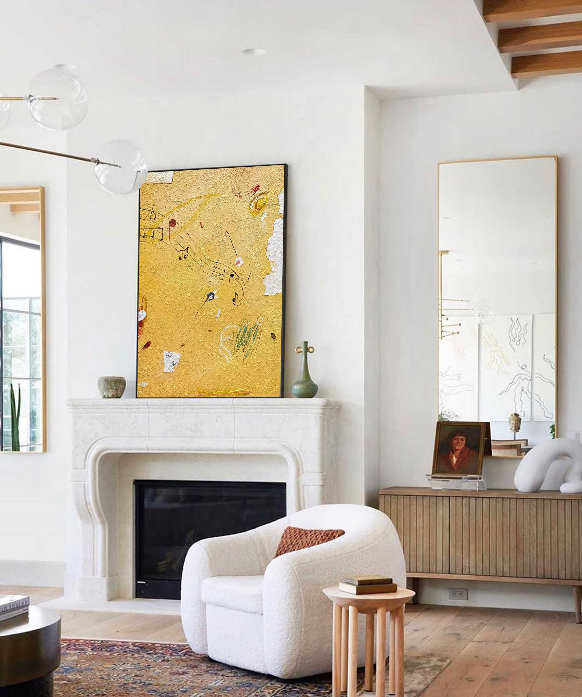 Musical Notes Abstract Textured Canvas Art