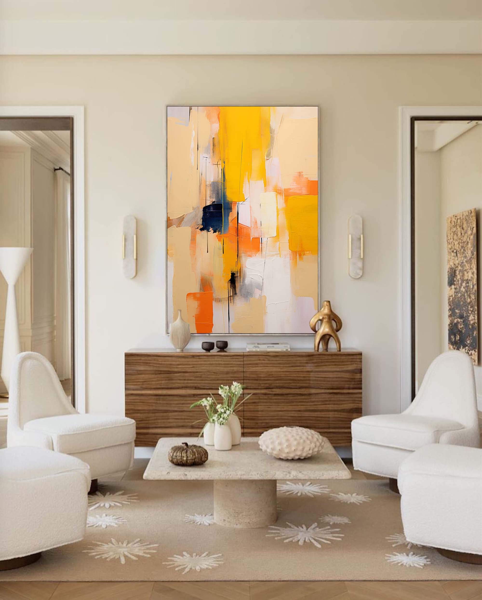 Radiant Hues in Abstract Layers