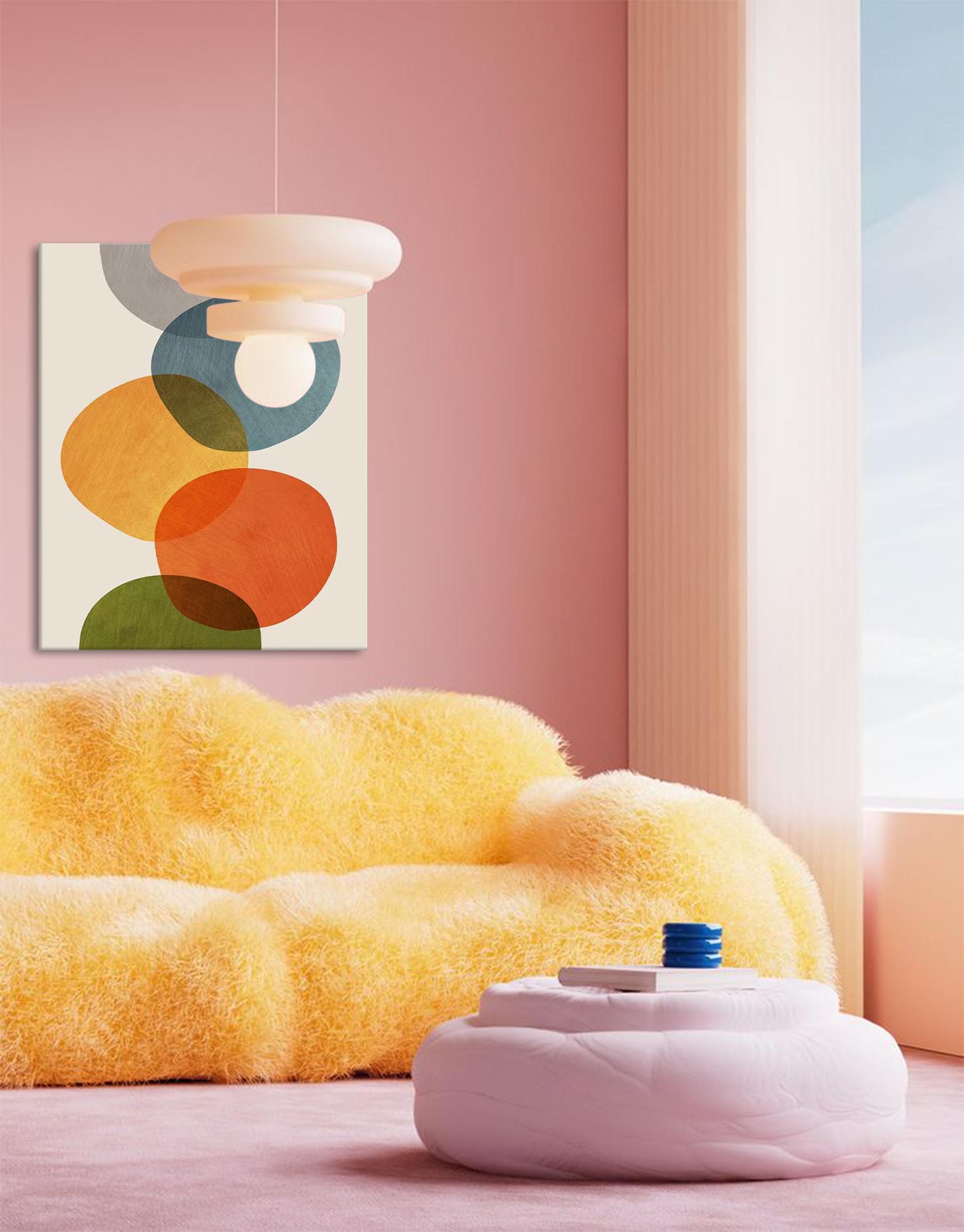 Overlapping Shapes: Earthy Abstract Flow