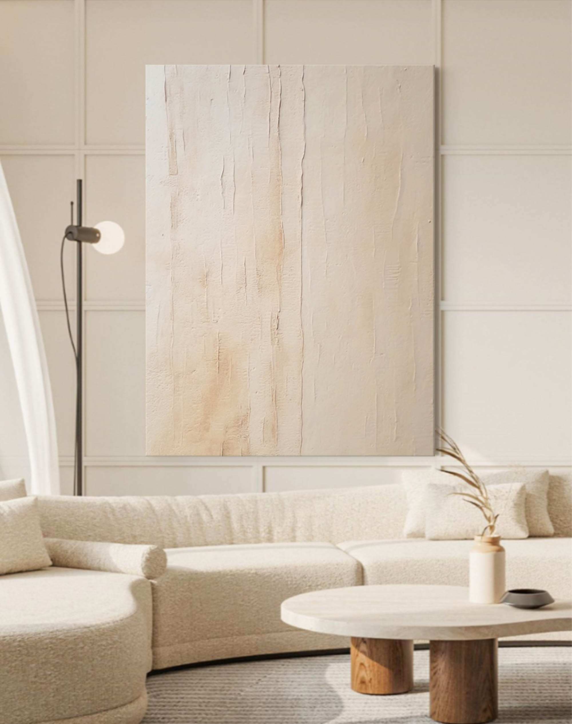 Textured Minimalist Beige Canvas