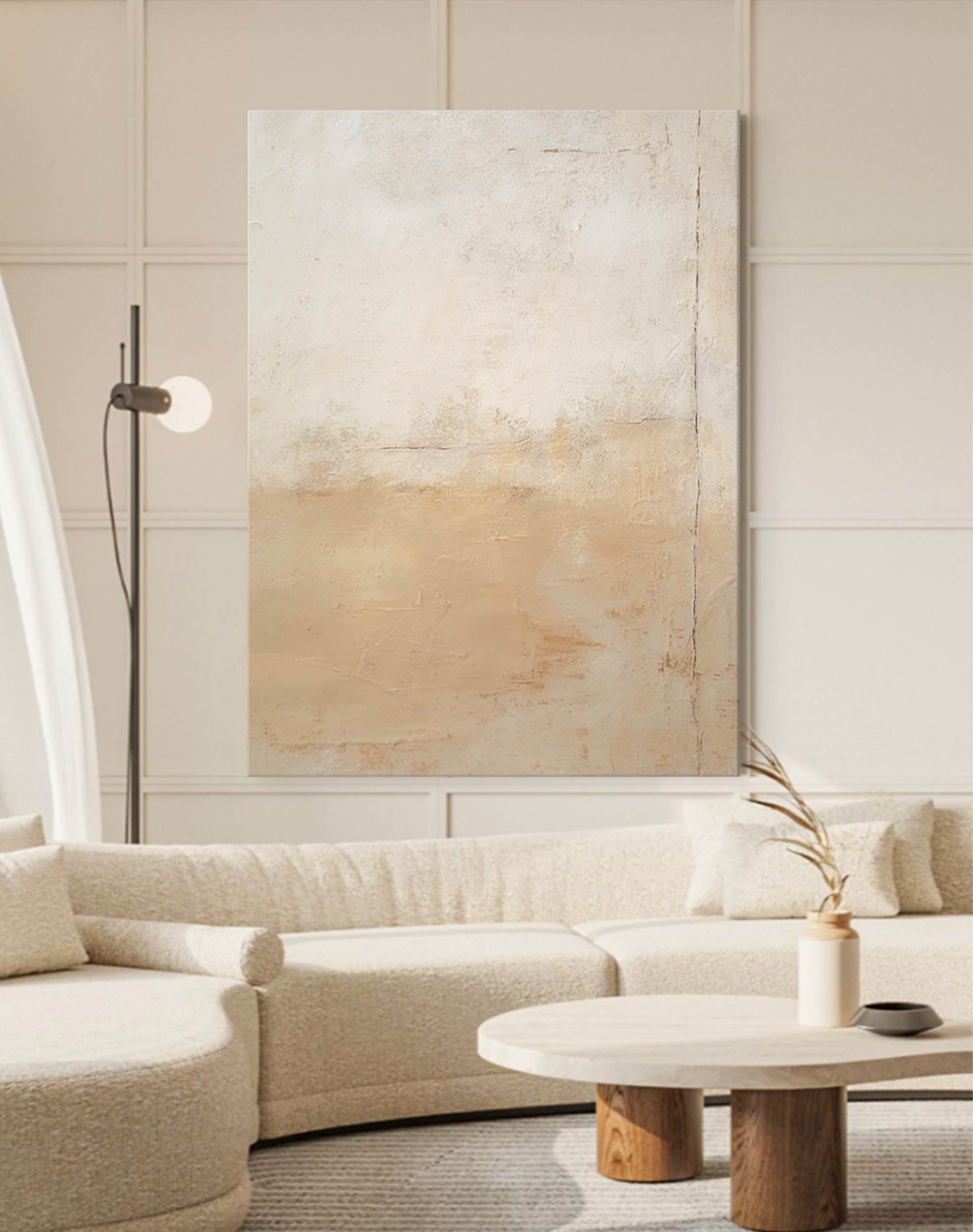 Neutral Textured Minimalist Art