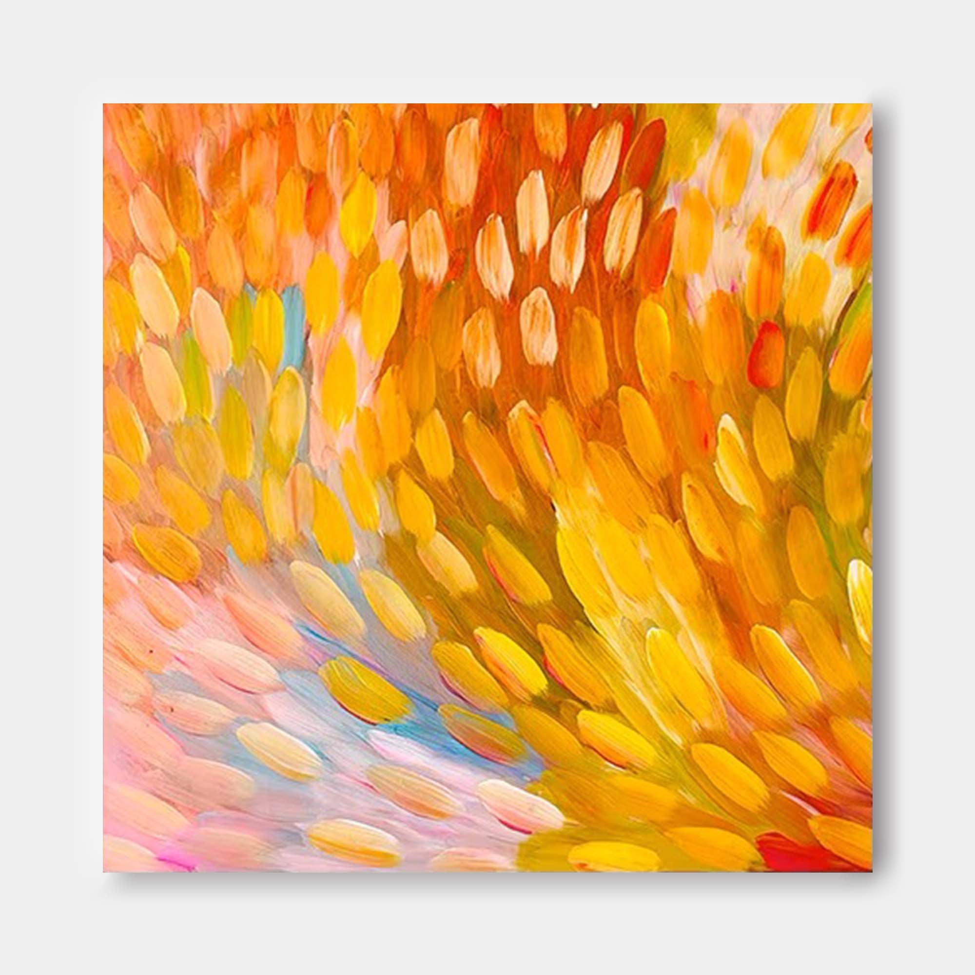 Vibrant Burst Abstract Oil Art