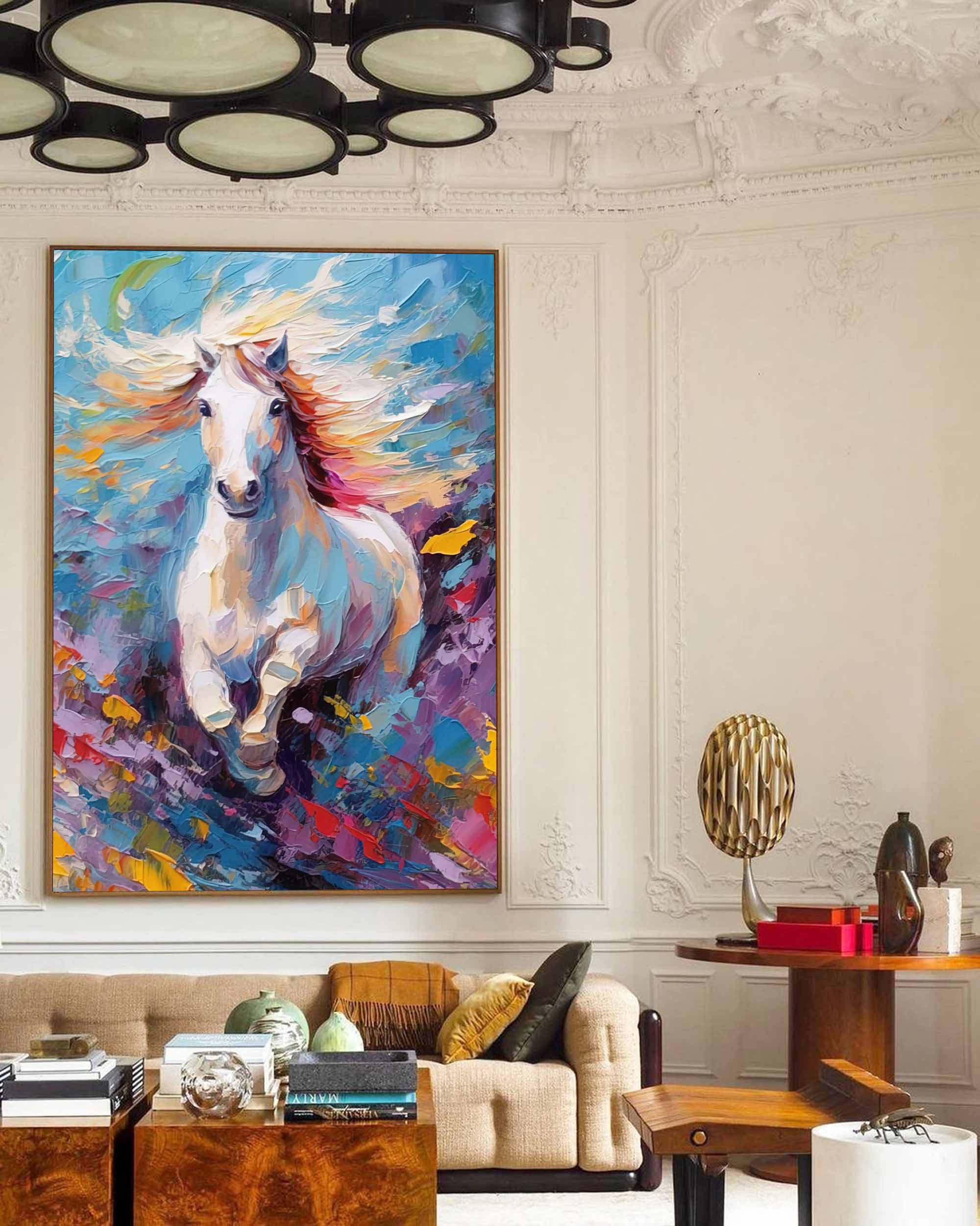 Wild Spirit – Energetic Horse Oil Painting on Canvas