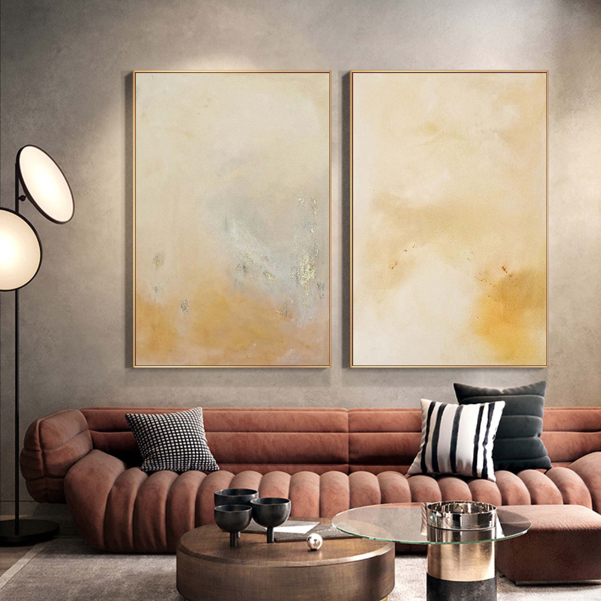 Neutral Abstract Canvas Art Set