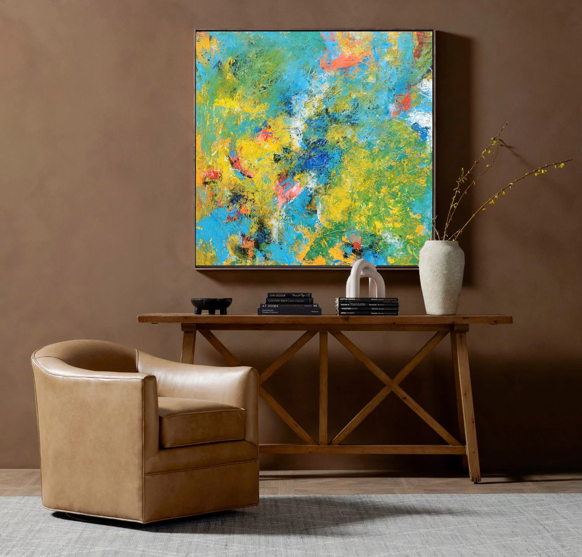 Vibrant Chaos: Abstract Color Burst