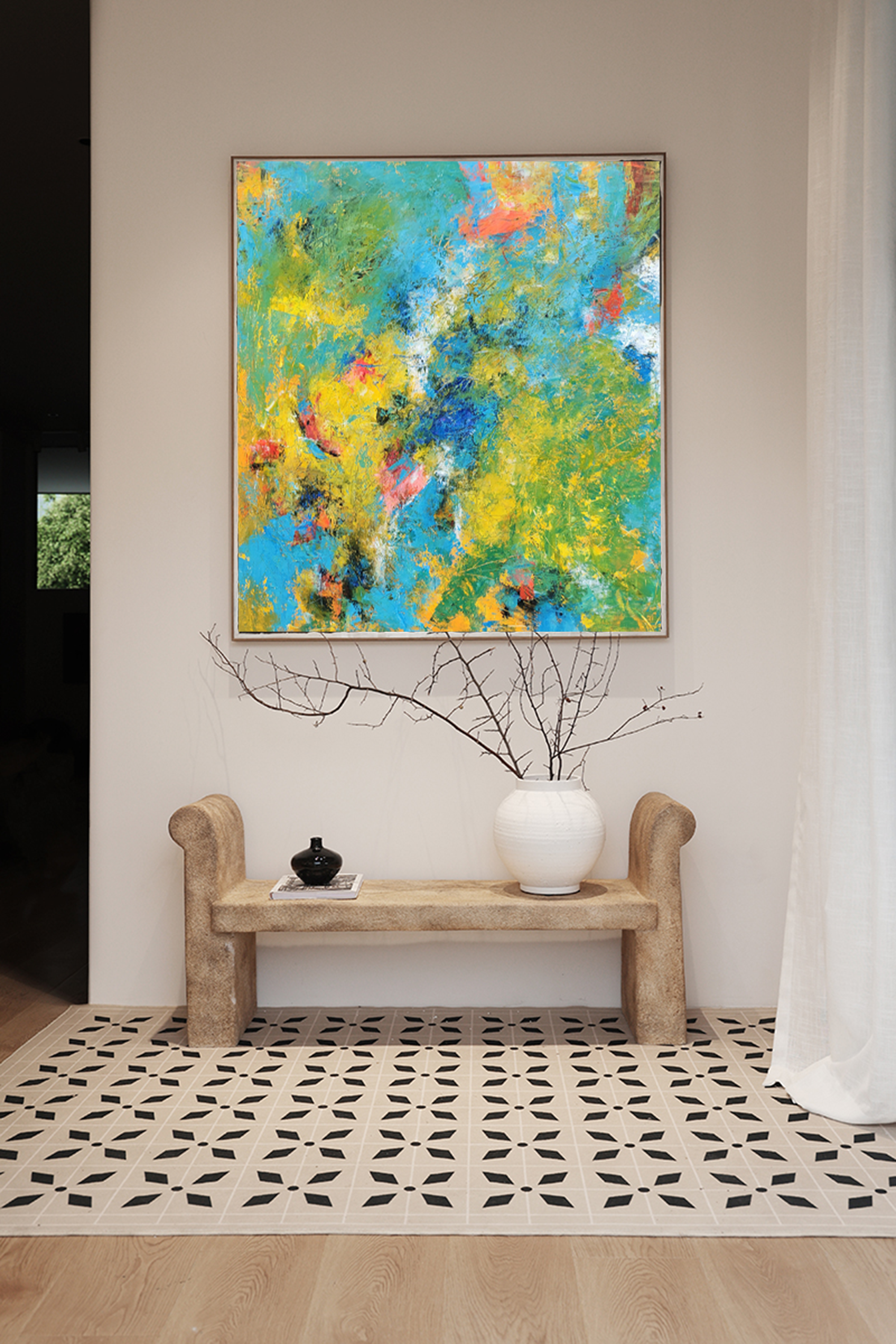 Vibrant Chaos: Abstract Color Burst