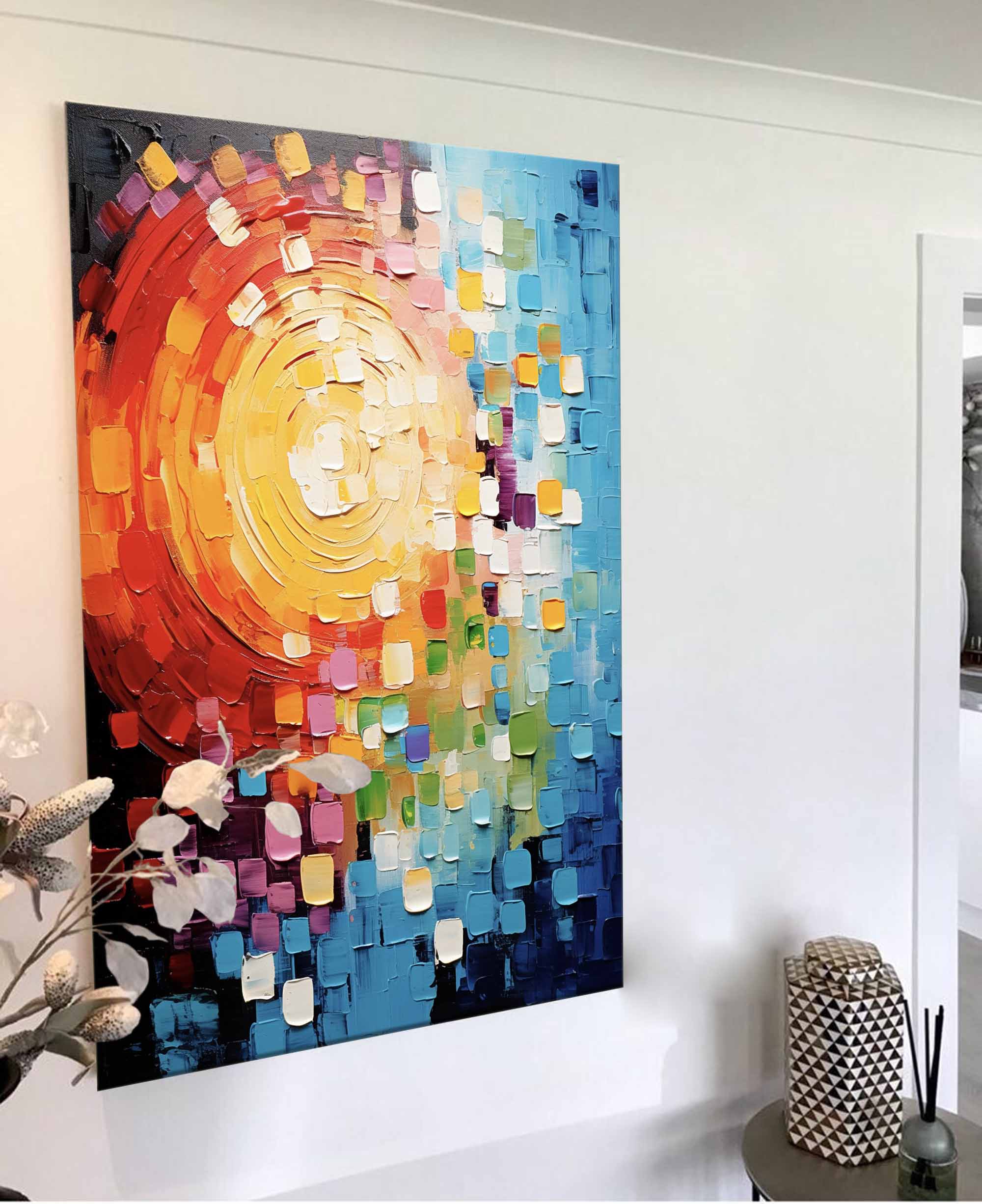 Radiant Spiral Abstract Canvas