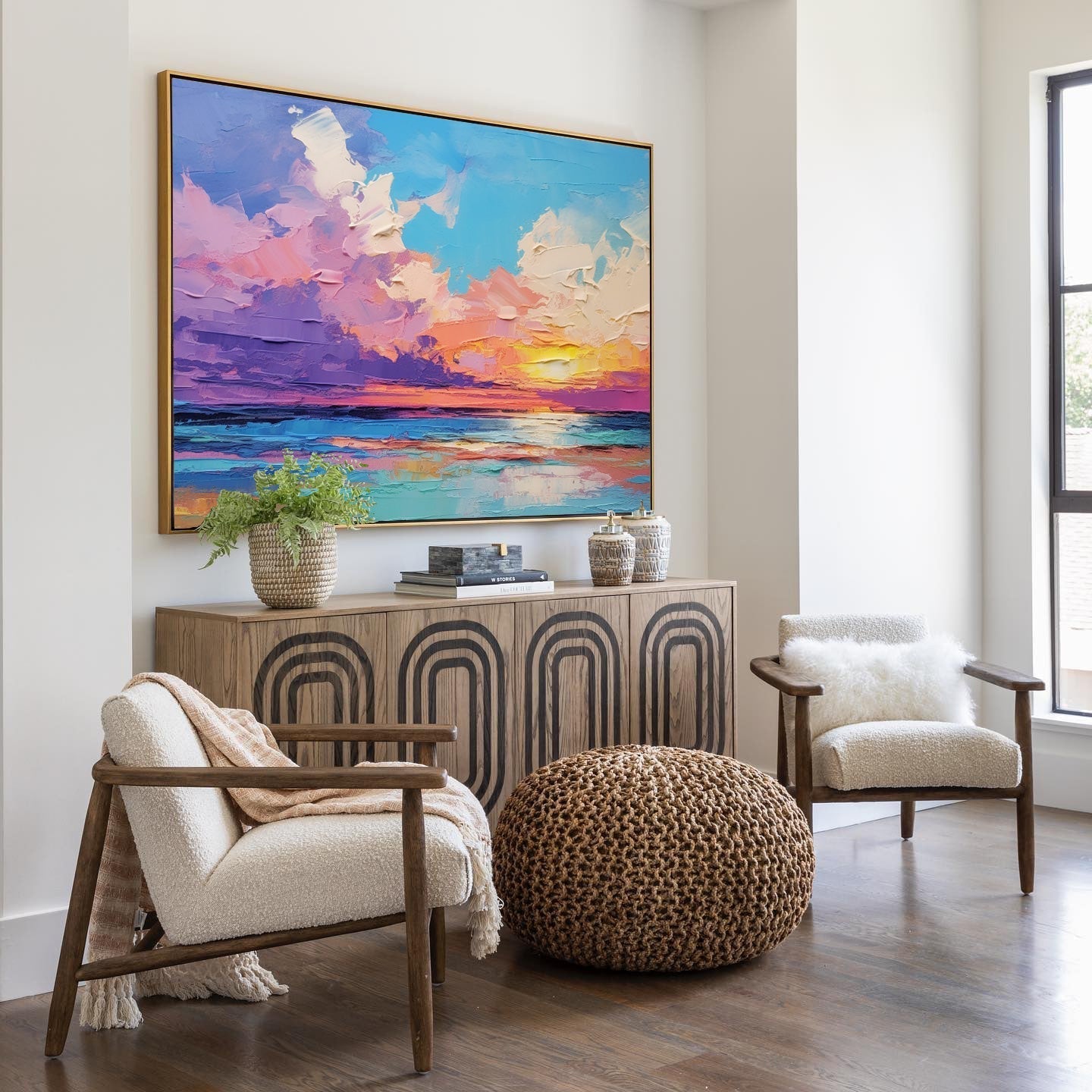 Radiant Sunset Over Tranquil Sea