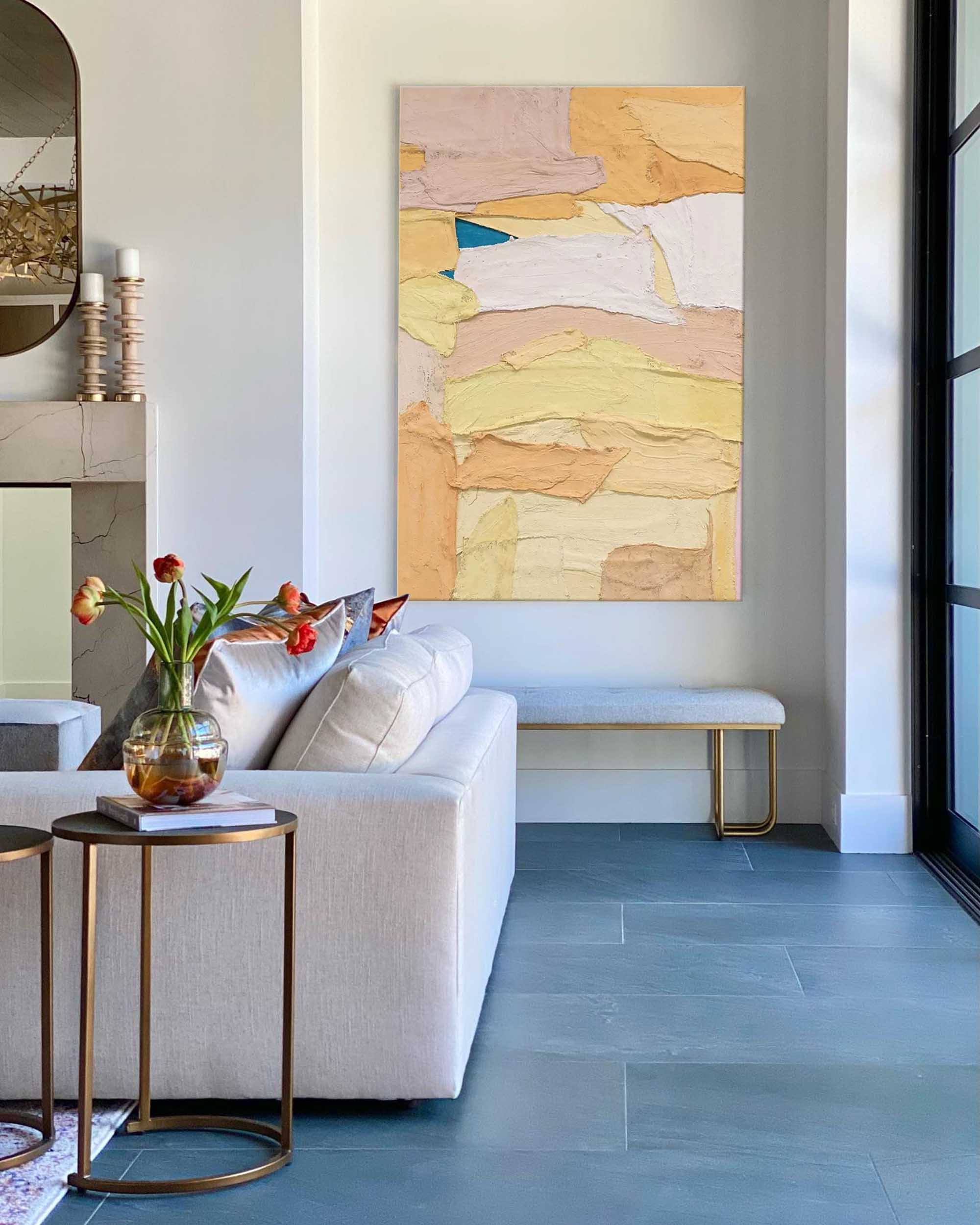 Layered Pastel Abstract Texture Art