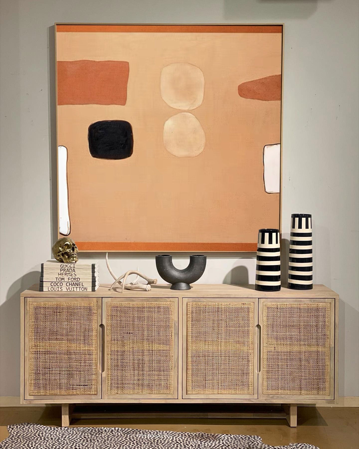 Geometric Minimalist Abstract Oil Painting