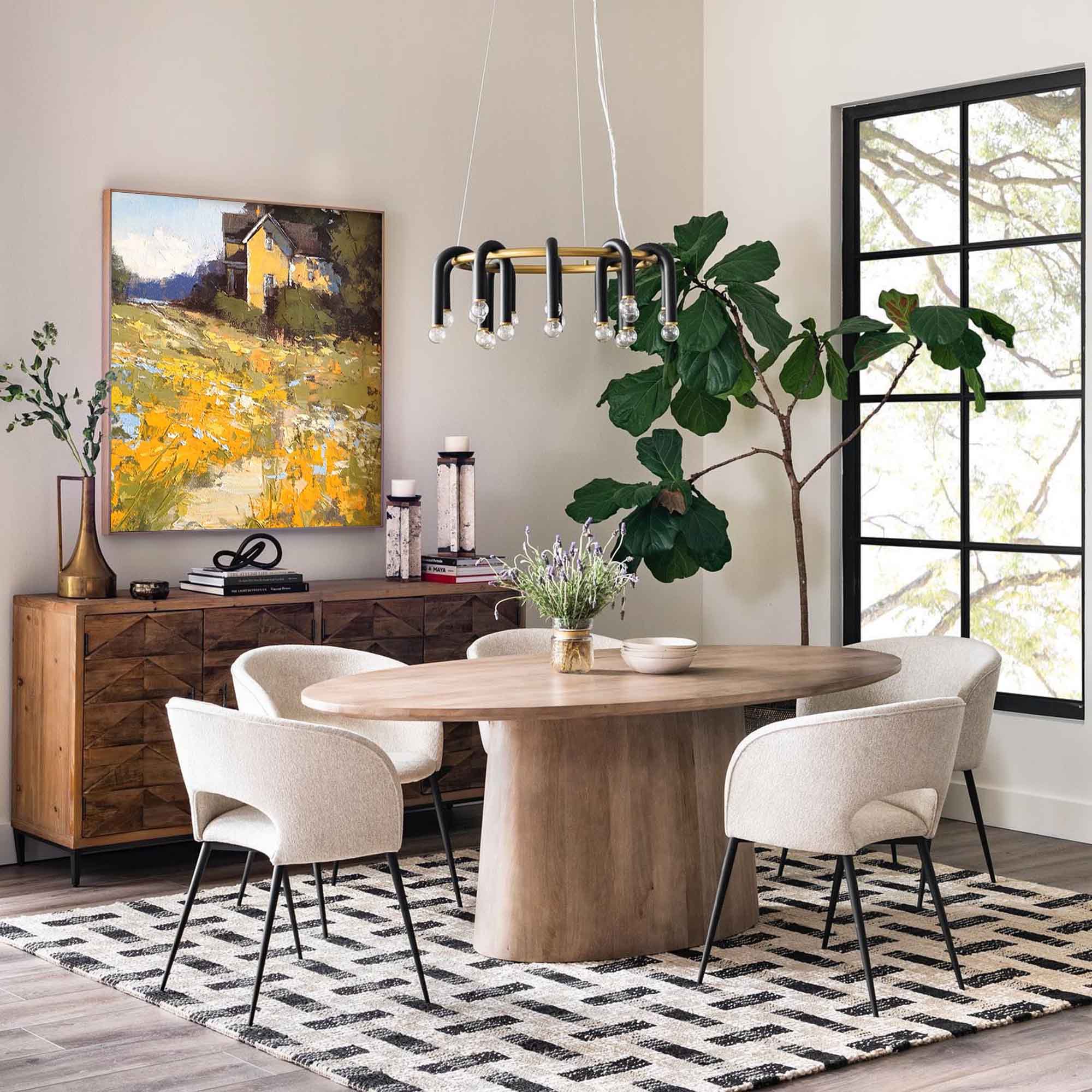 Rustic Cottage Landscape Oil Art